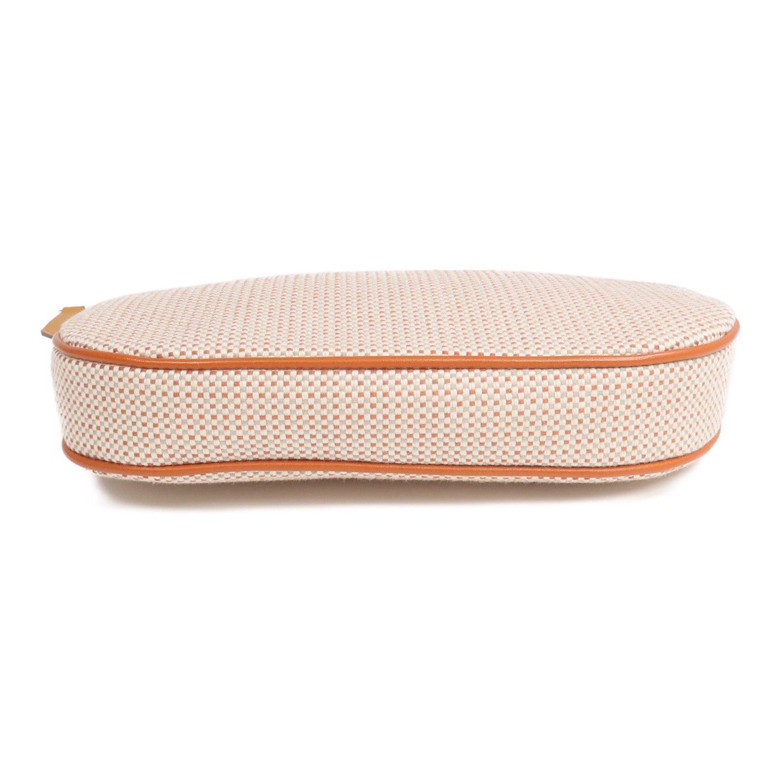 HERMES 帆布Echappee Case銀扣手拿包