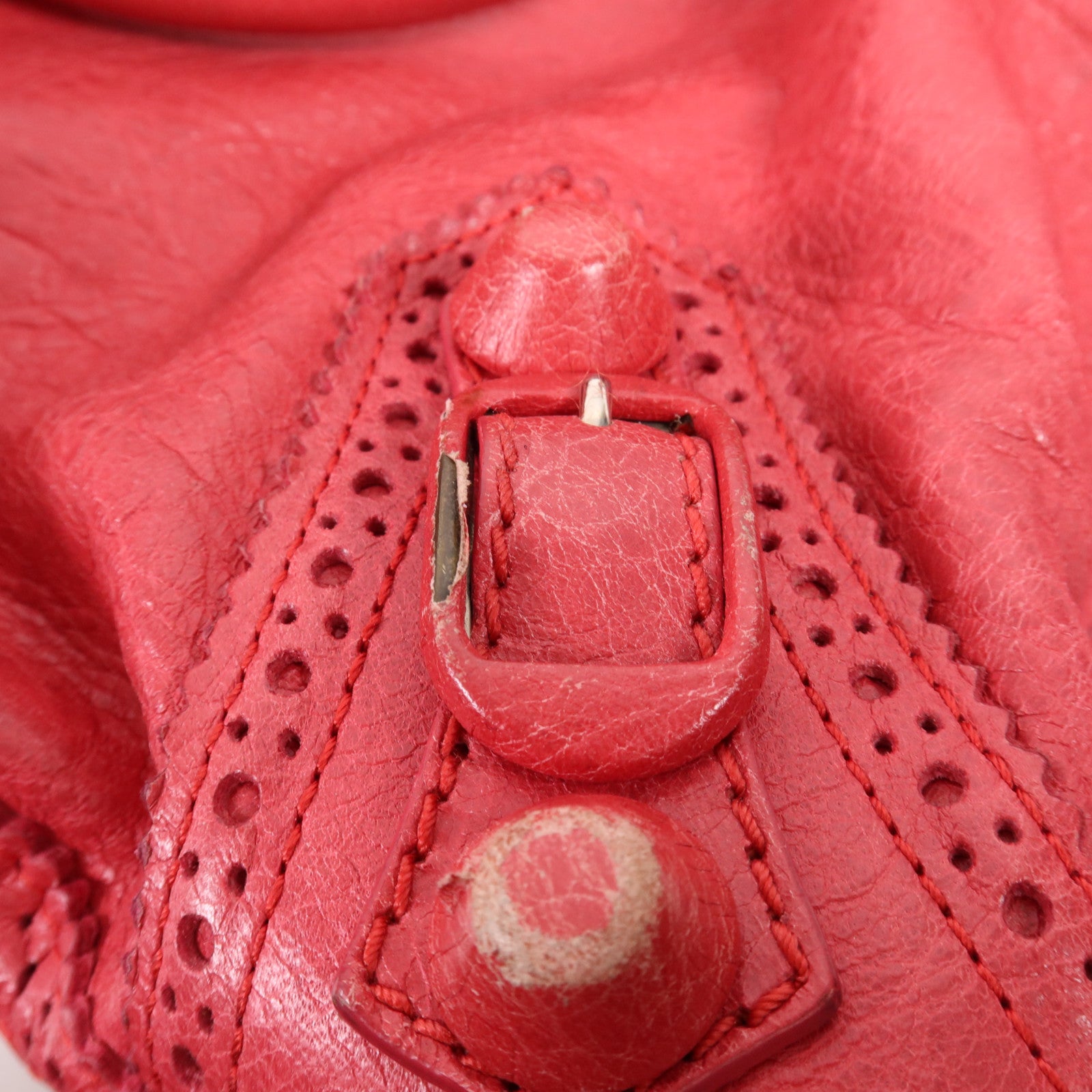 BALENCIAGA 牛皮皮革Giant City銀扣手挽肩背兩用袋