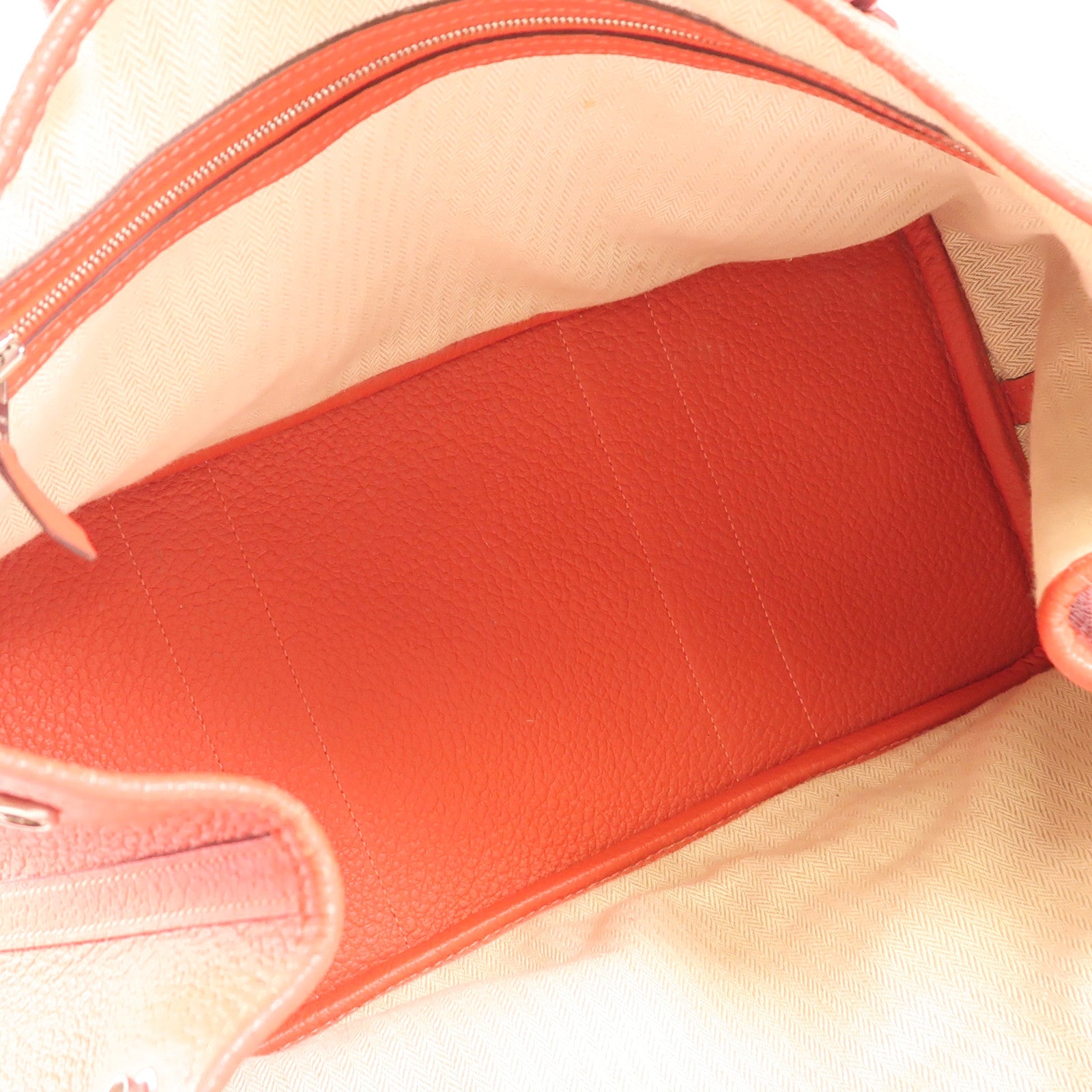 HERMES Negonda皮革GardenParty PM銀扣手挽袋Bougainvillier