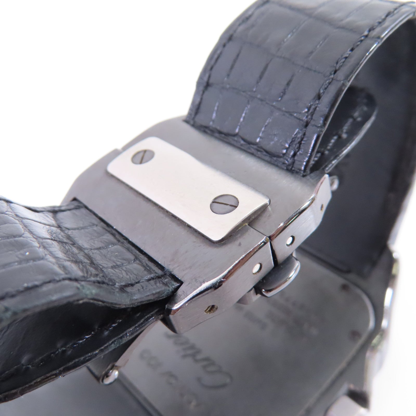 CARTIER Santos 100 Carbon Watch不鏽鋼/鈦金自動機芯手錶黑色