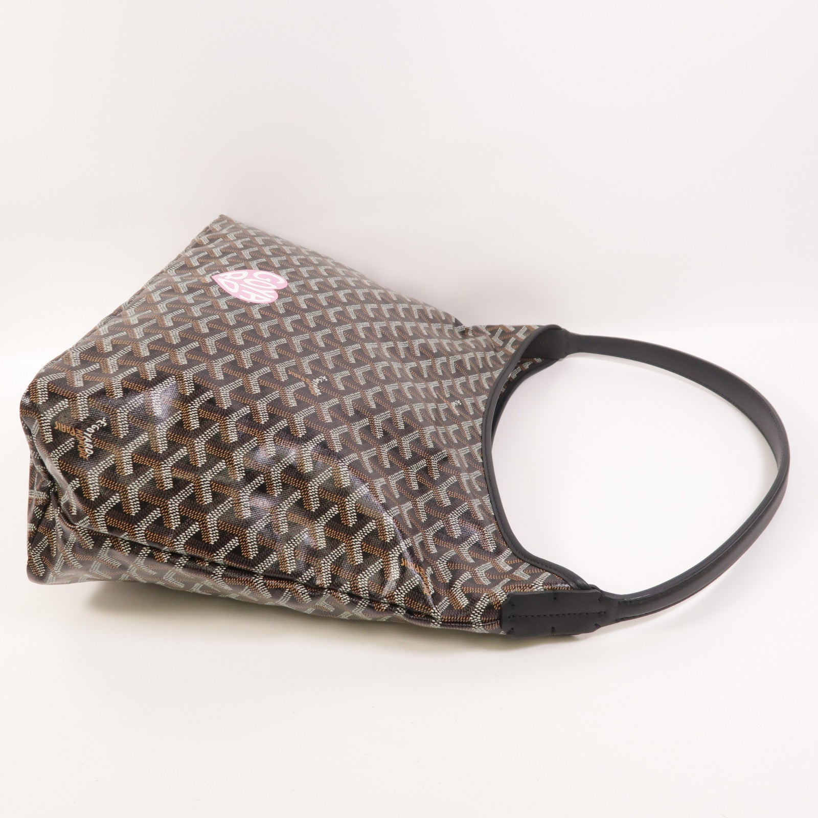 GOYARD 塗層帆布Boheme Hobo銀扣肩背袋