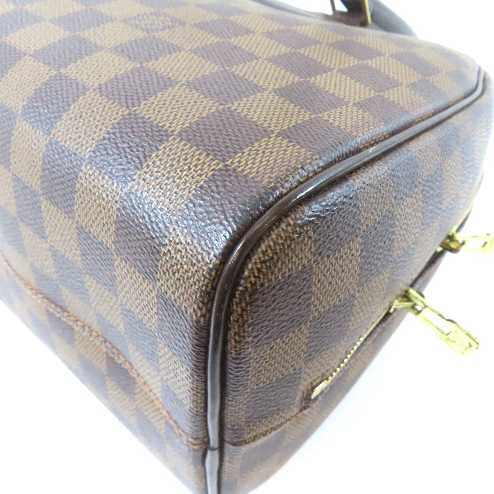 LOUIS VUITTON 【激減優惠】Damier Ebene Nolita金扣手挽袋啡色