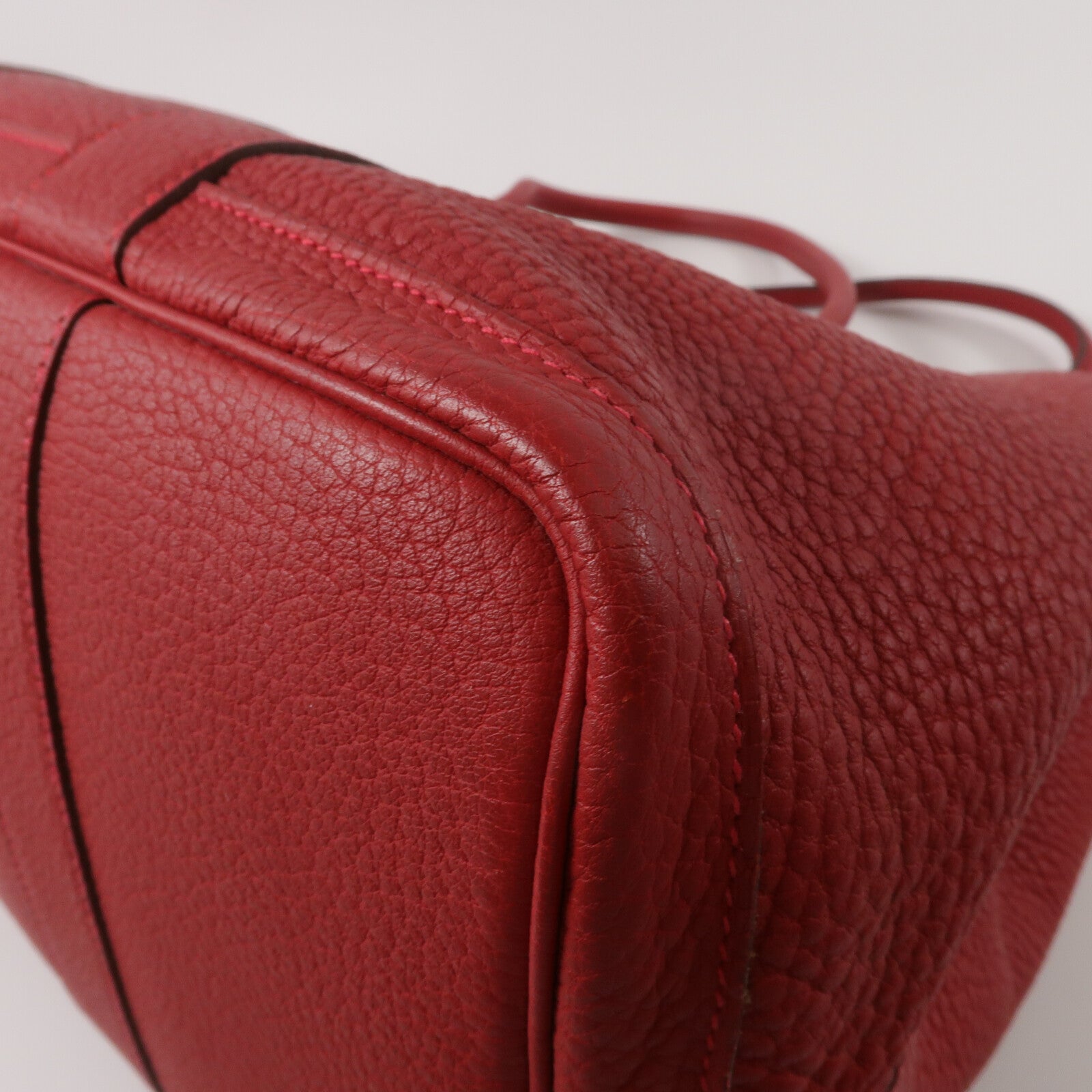 HERMES Negonda皮革Garden Party PM手挽袋Rouge Tomate