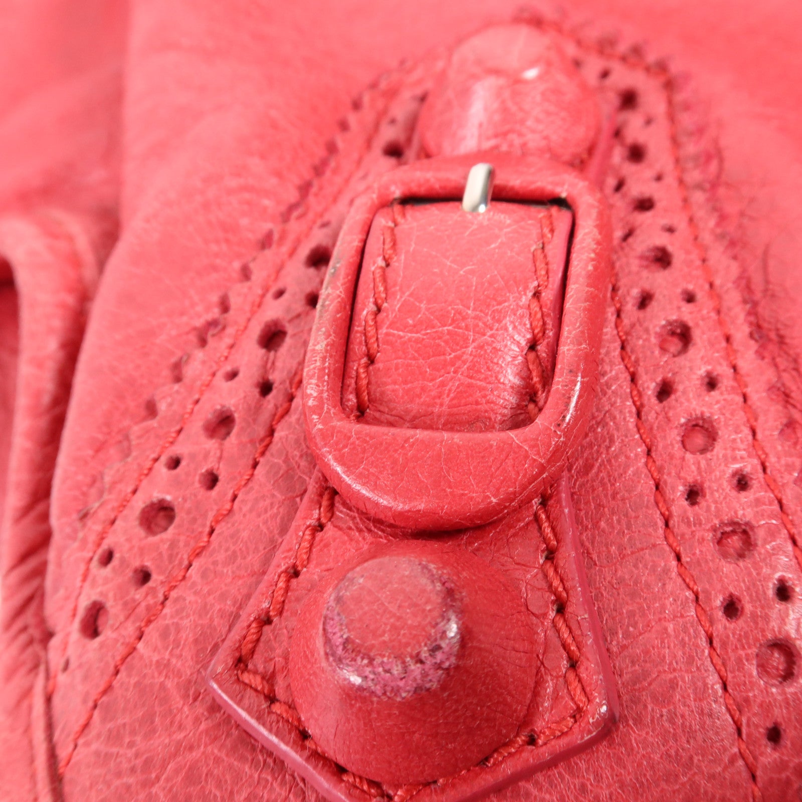 BALENCIAGA 牛皮皮革Giant City銀扣手挽肩背兩用袋