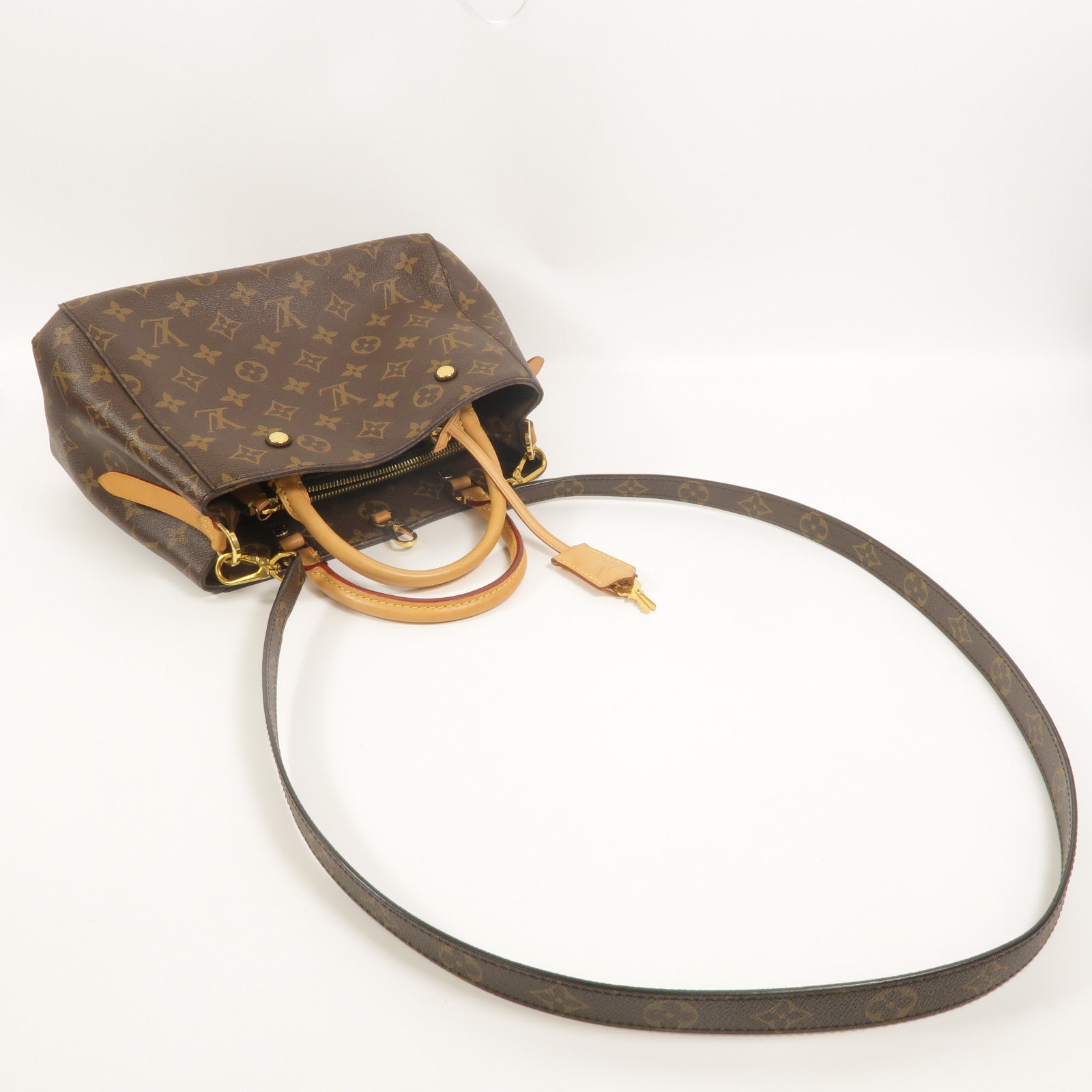 LOUIS VUITTON Monogram Montaigne BB金扣手挽肩背兩用袋