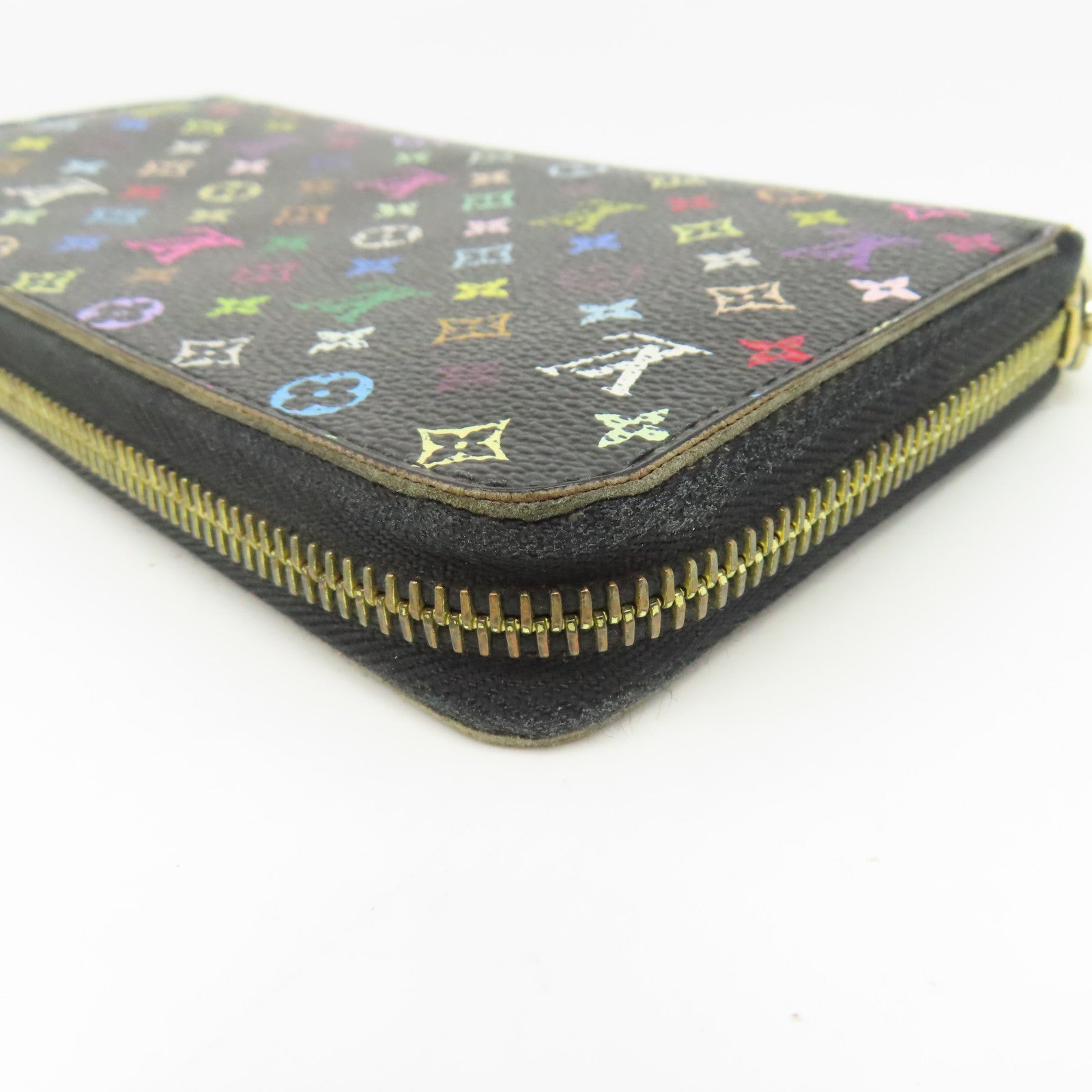 LOUIS VUITTON 【激減優惠】Monogram Multicolore Zippy wallet金扣長錢包黑色