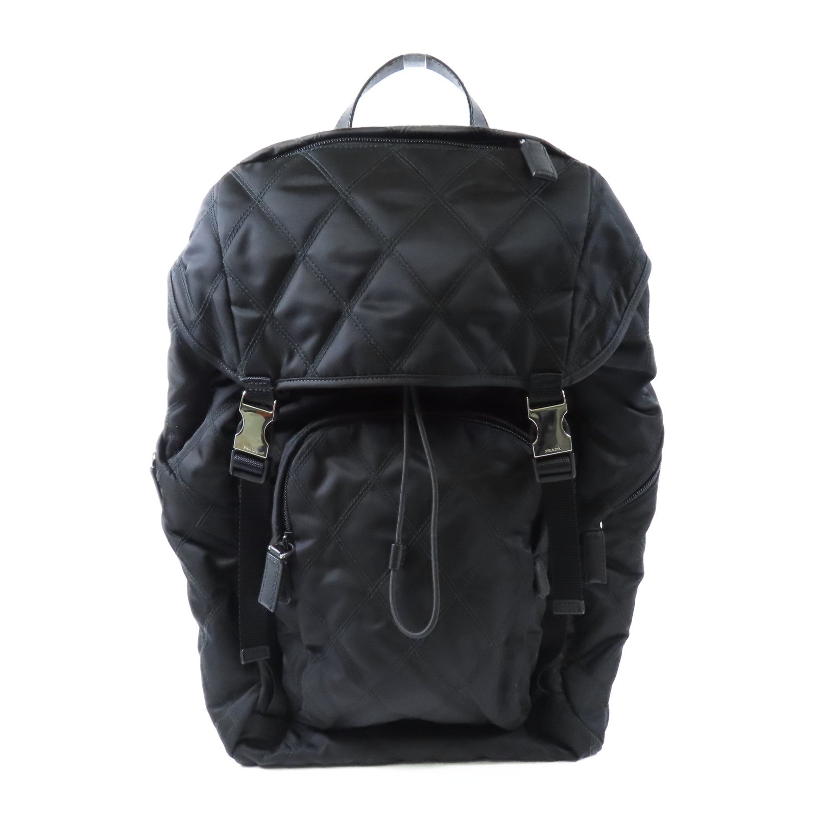 PRADA 尼龍Backpack銀扣背包