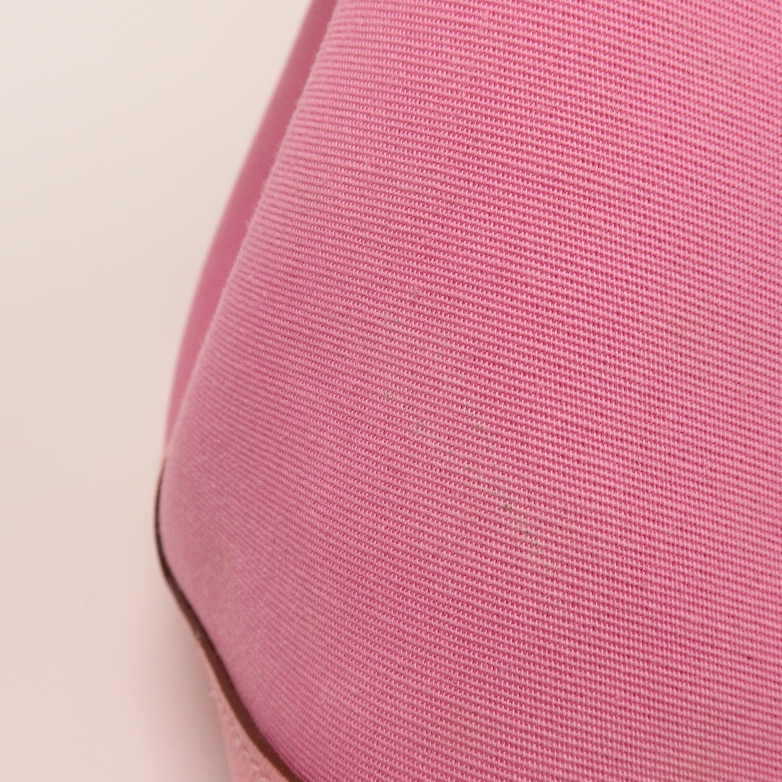 HERMES 帆布GardenParty PM手挽袋Pink/Ruby