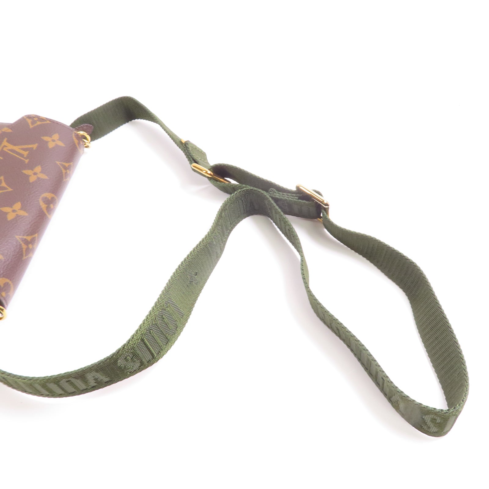 LOUIS VUITTON LV GHW Felicie Strap & Go Shoulder Bag M80091 Monogram Brown/Green