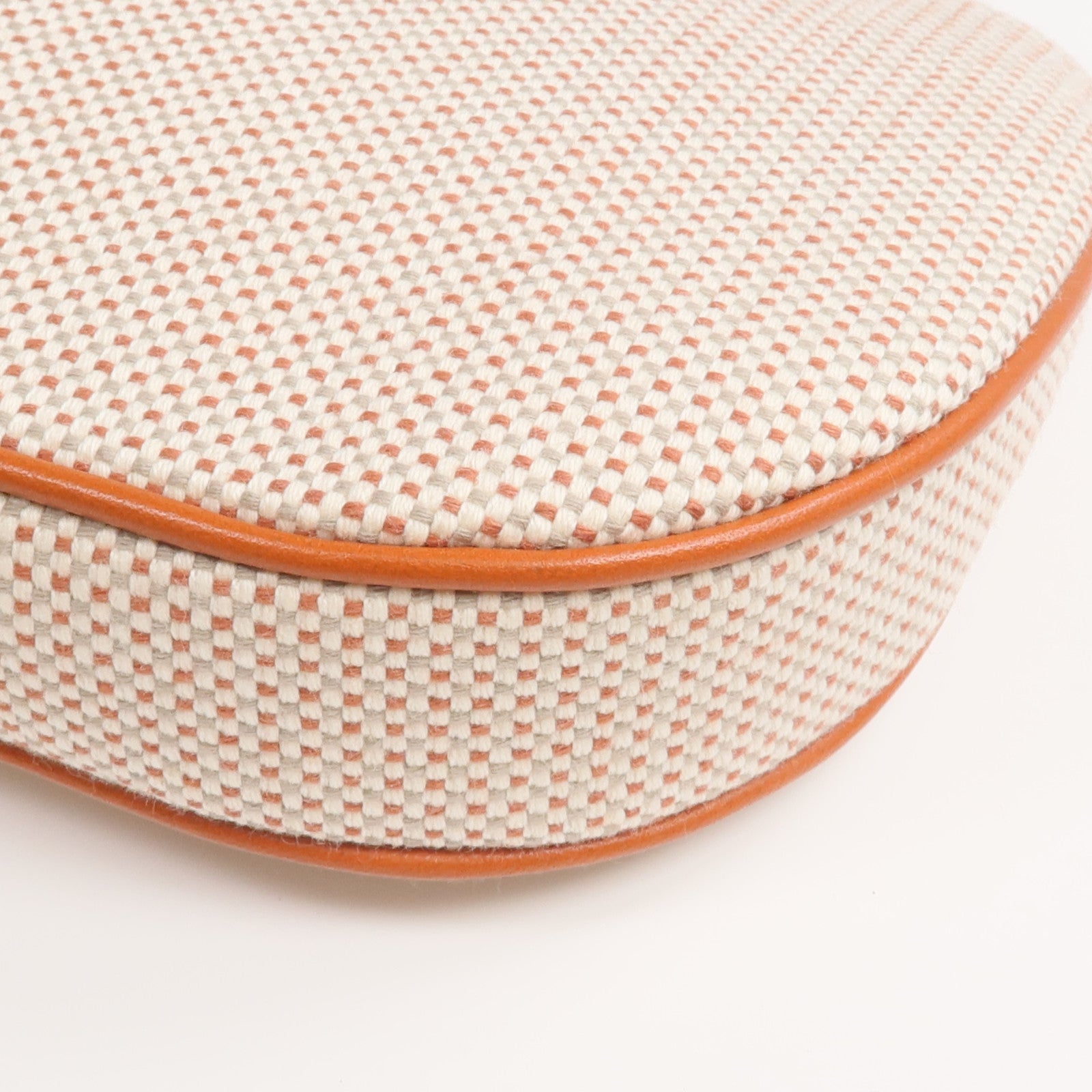 HERMES 帆布Echappee Case銀扣手拿包