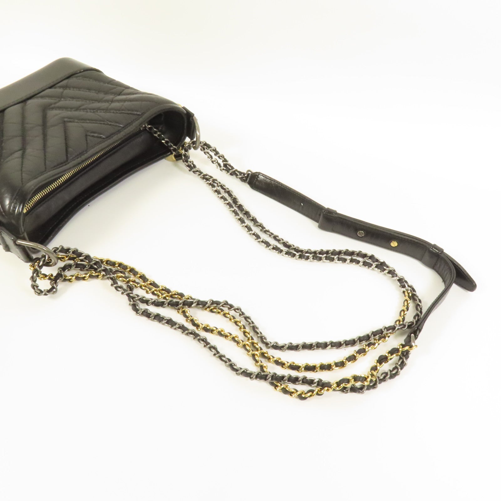 CHANEL 牛皮皮革Gabrielle Small鏈帶肩背袋