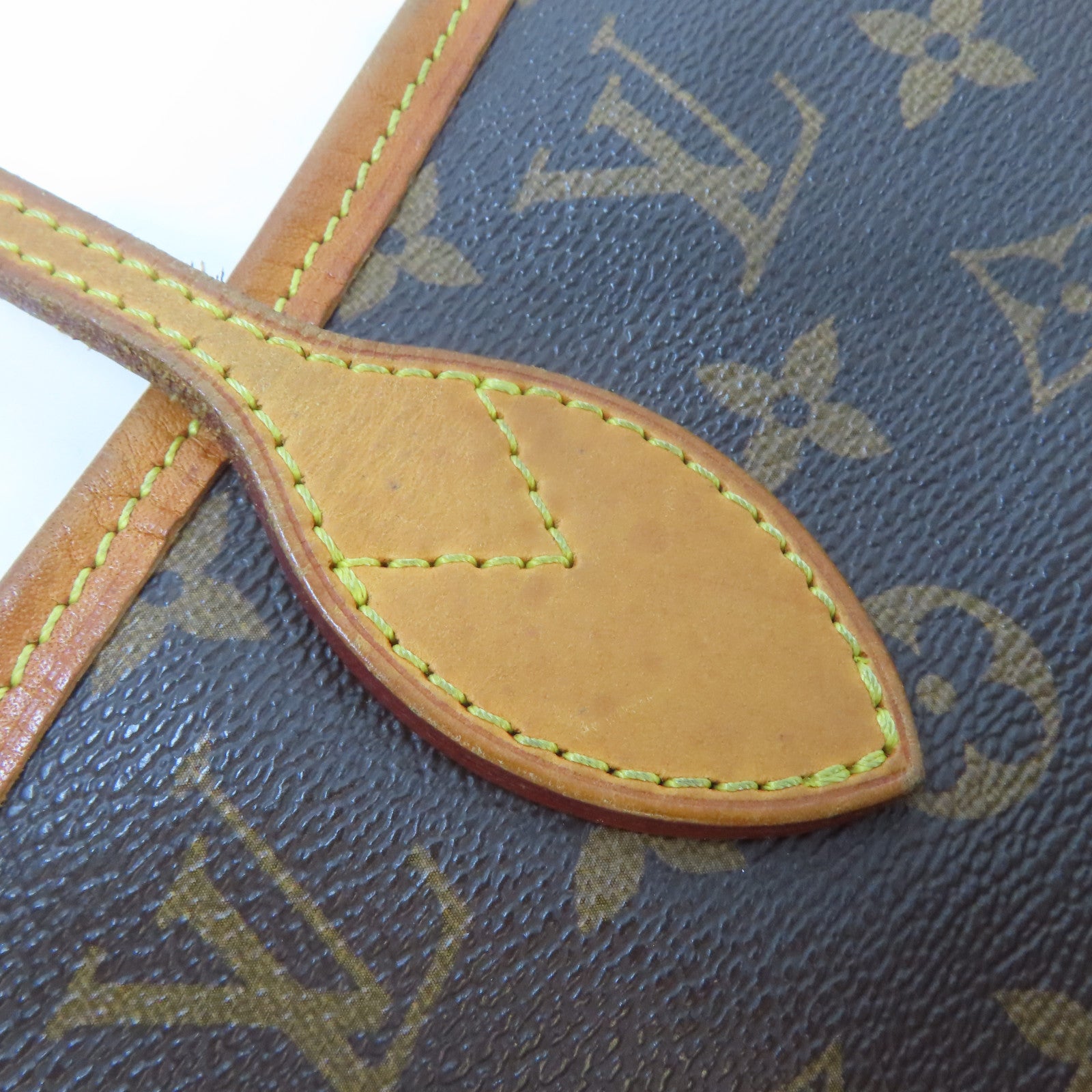 LOUIS VUITTON Monogram Neverfull MM金扣手挽袋啡色