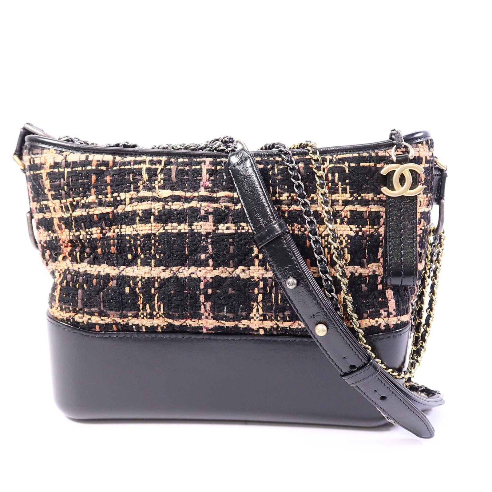 CHANEL 【激減優惠】Tweed Gabrielle Medium鏈帶肩背袋