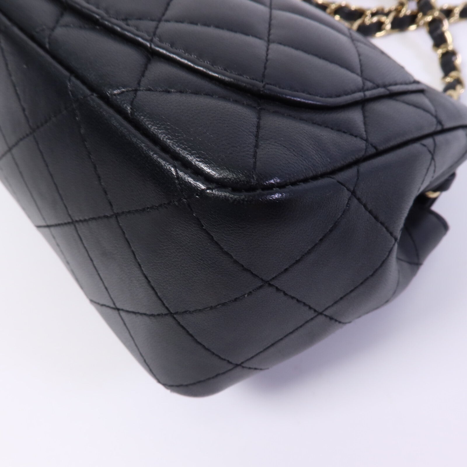 CHANEL 羊皮皮革Mini Classic 17鏈帶肩背袋