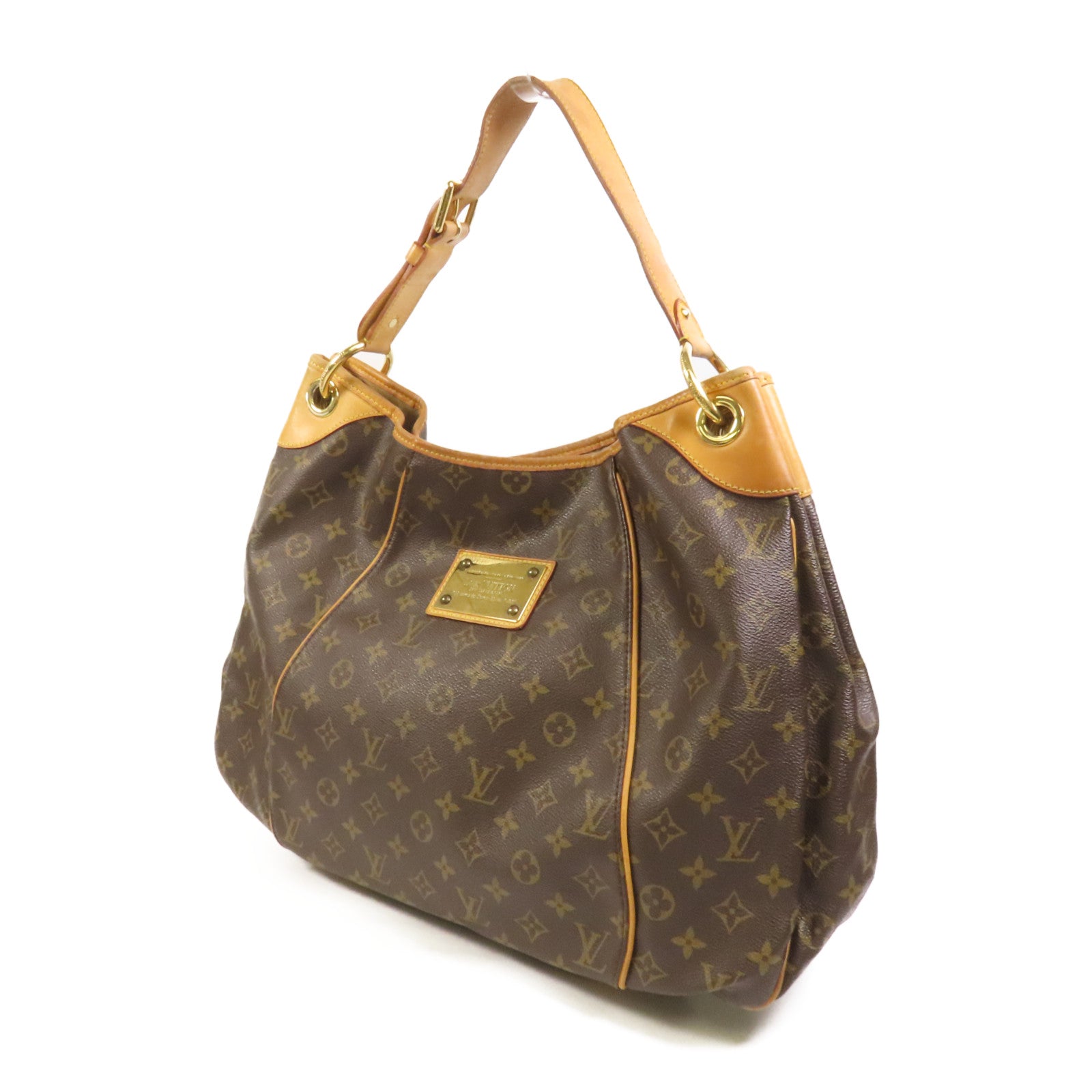 LOUIS VUITTON Monogram Galliera PM金扣肩背袋棕色