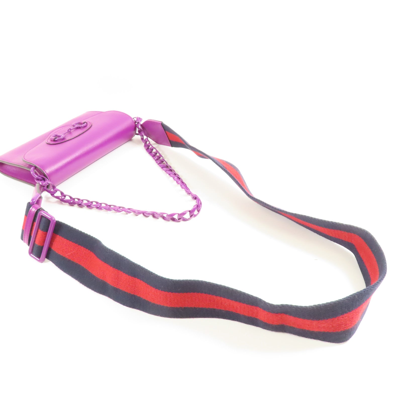 GUCCI 牛皮皮革Horsebit 1955金扣肩背袋