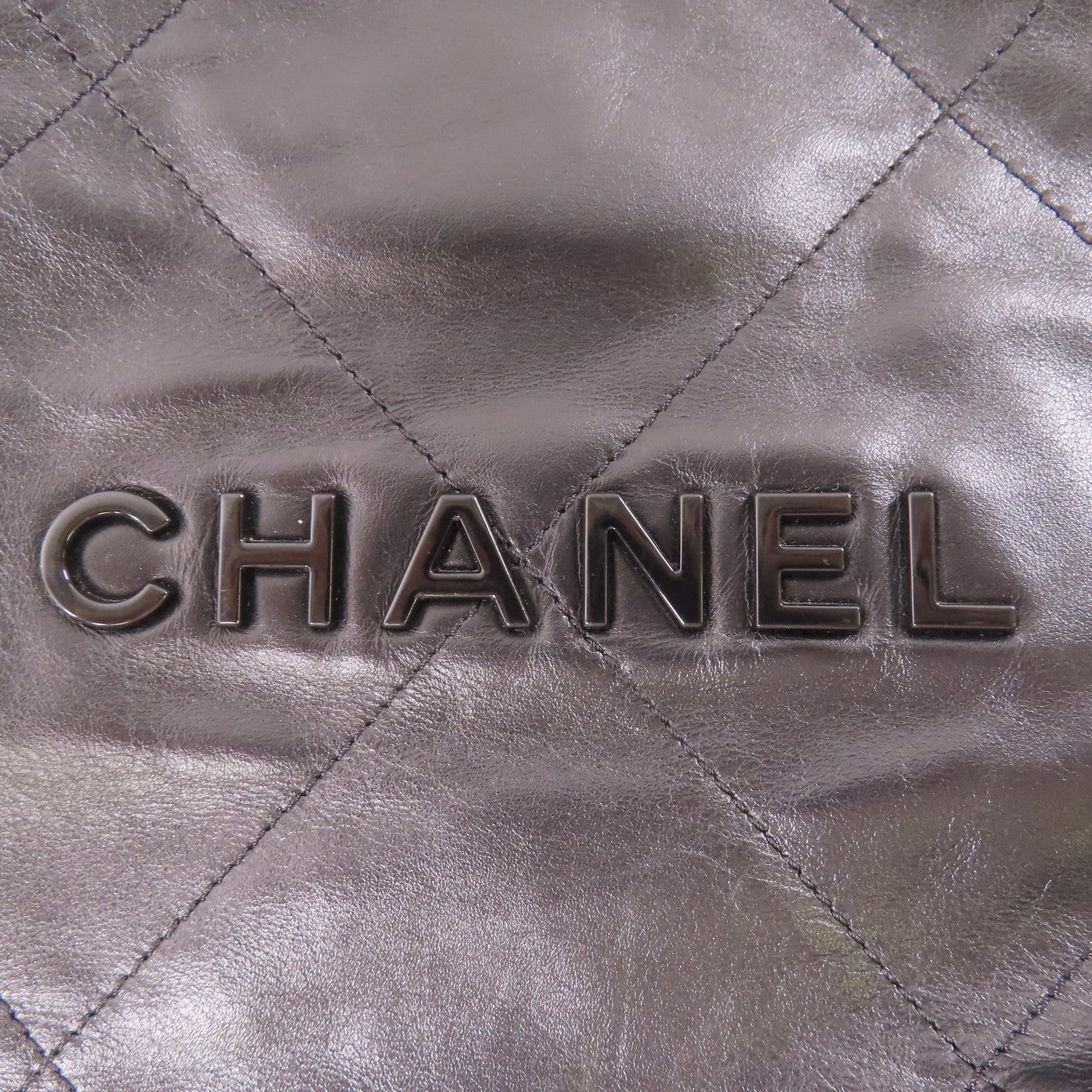 CHANEL CC C22 Backpack Calfskin Leather Black