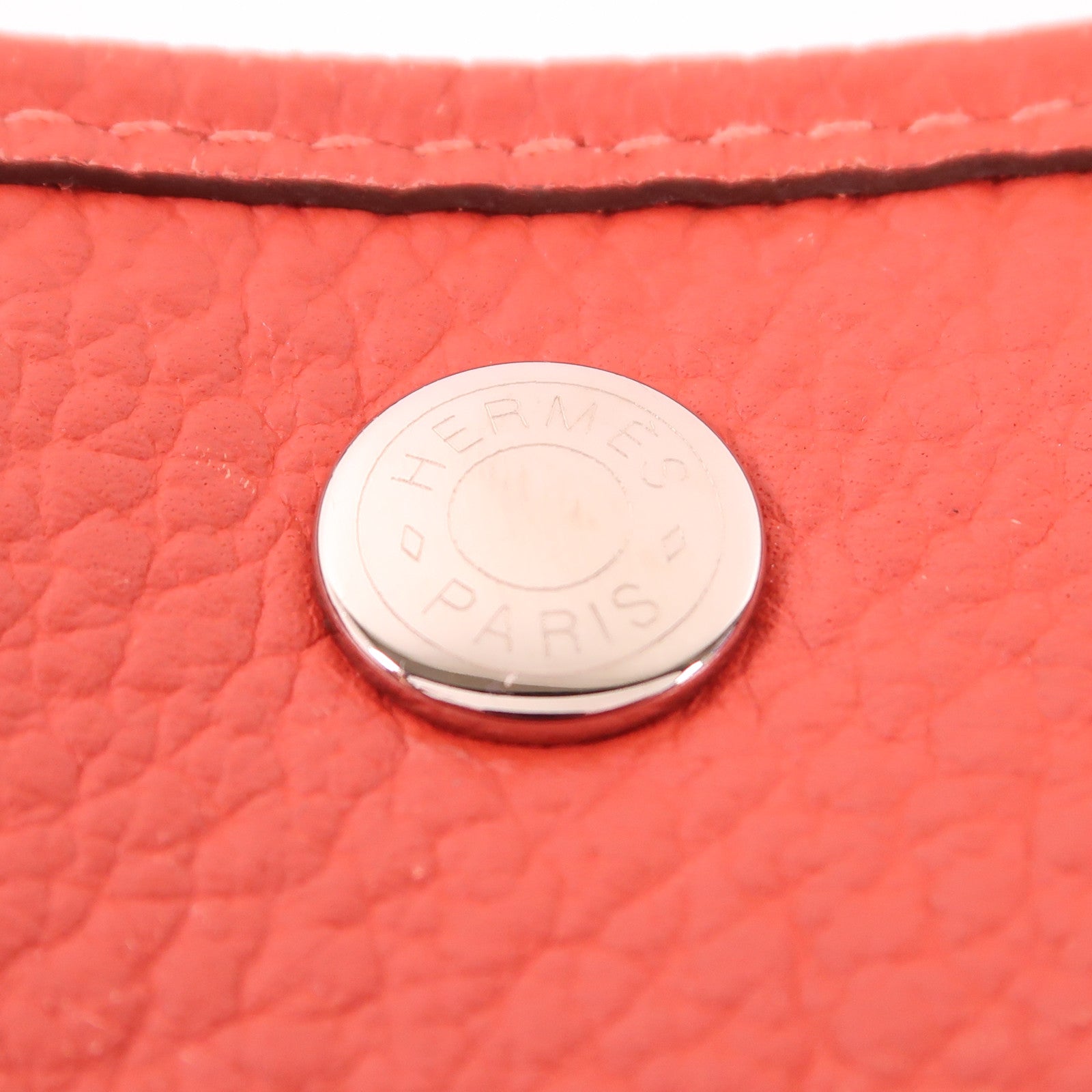 HERMES Negonda皮革GardenParty PM銀扣手挽袋Bougainvillier