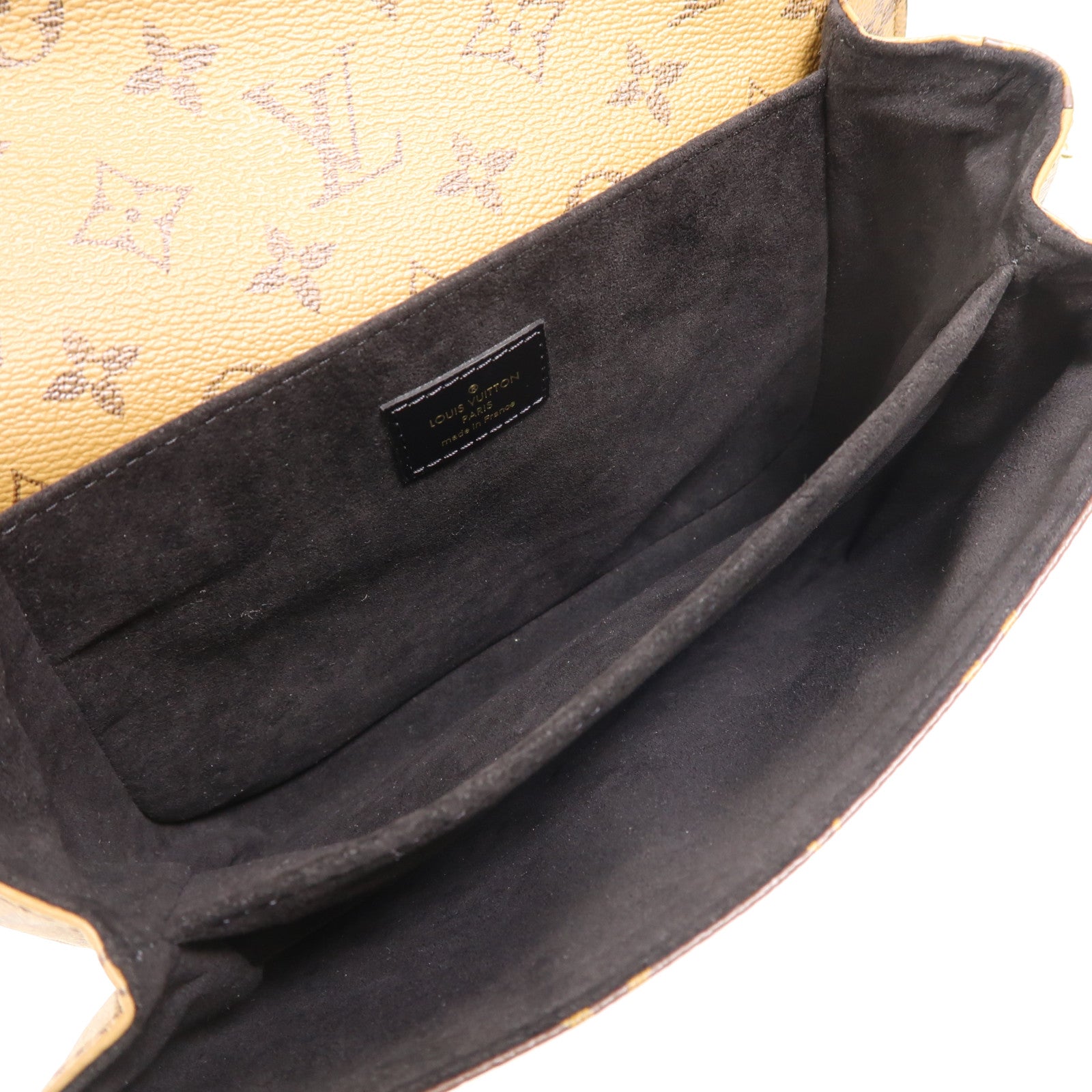 LOUIS VUITTON Monogram Reverse Pochette Metis金扣手挽肩背兩用袋