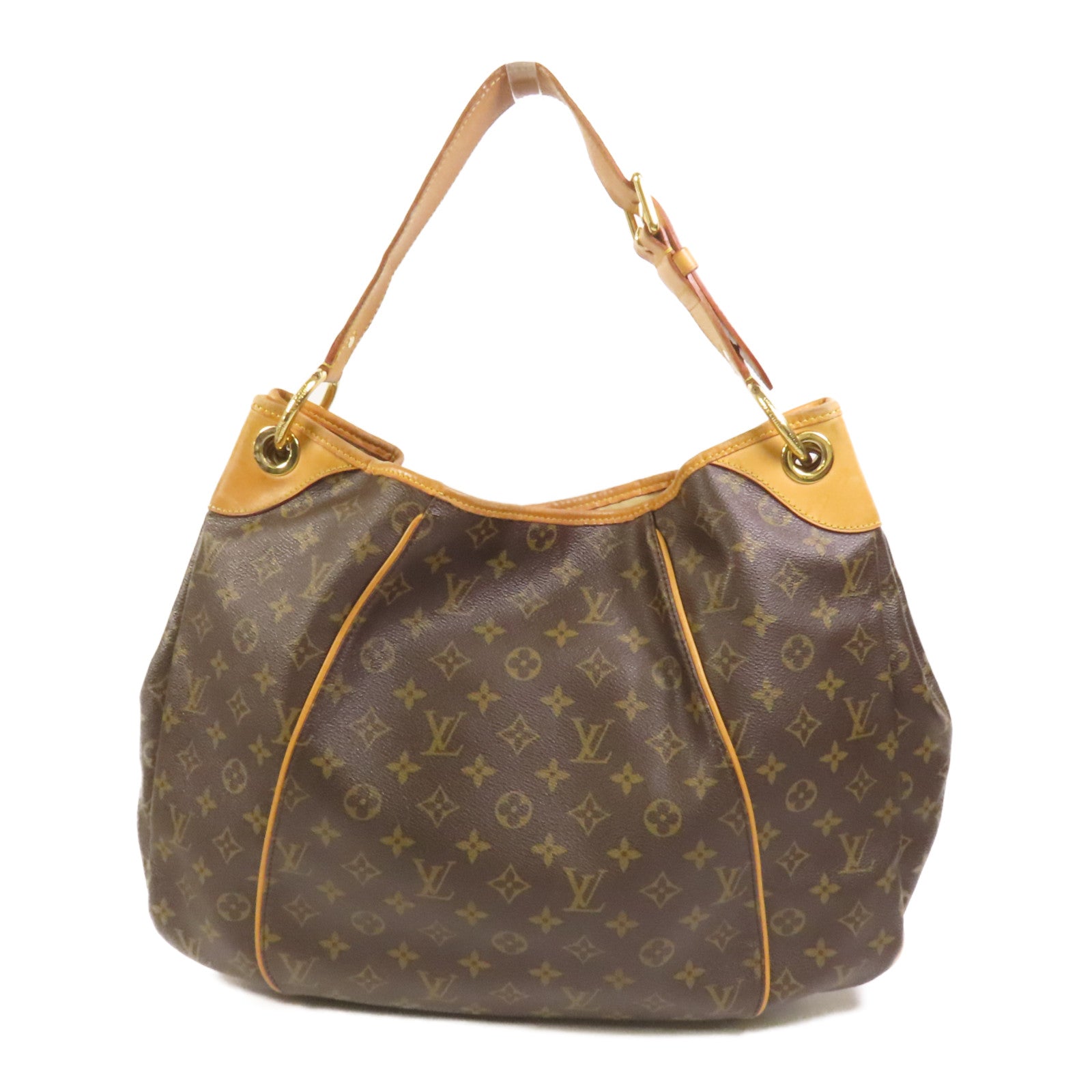 LOUIS VUITTON Monogram Galliera PM金扣肩背袋棕色