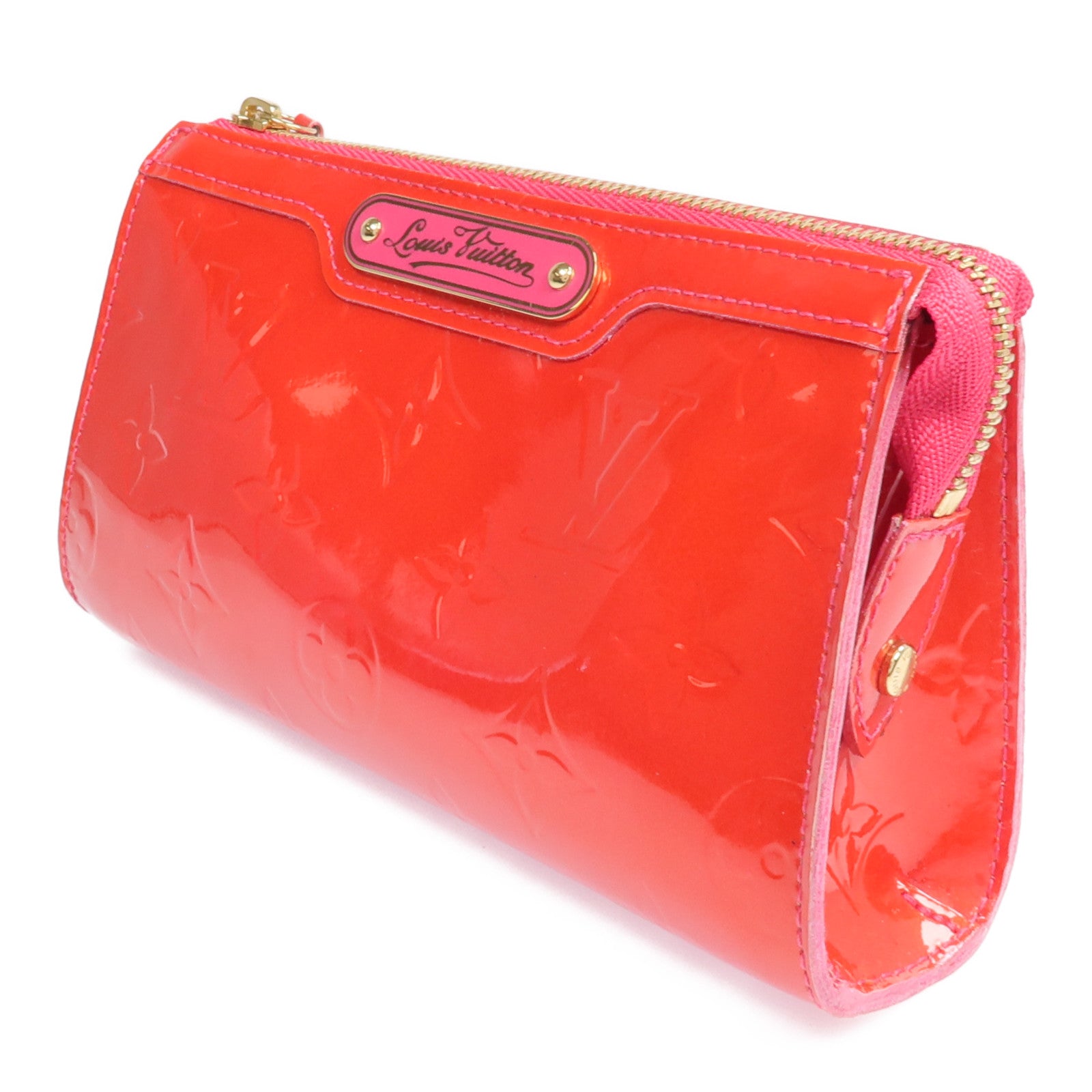LOUIS VUITTON Monogram Vernis Trousse Cosmetic Pouch金扣手拿包