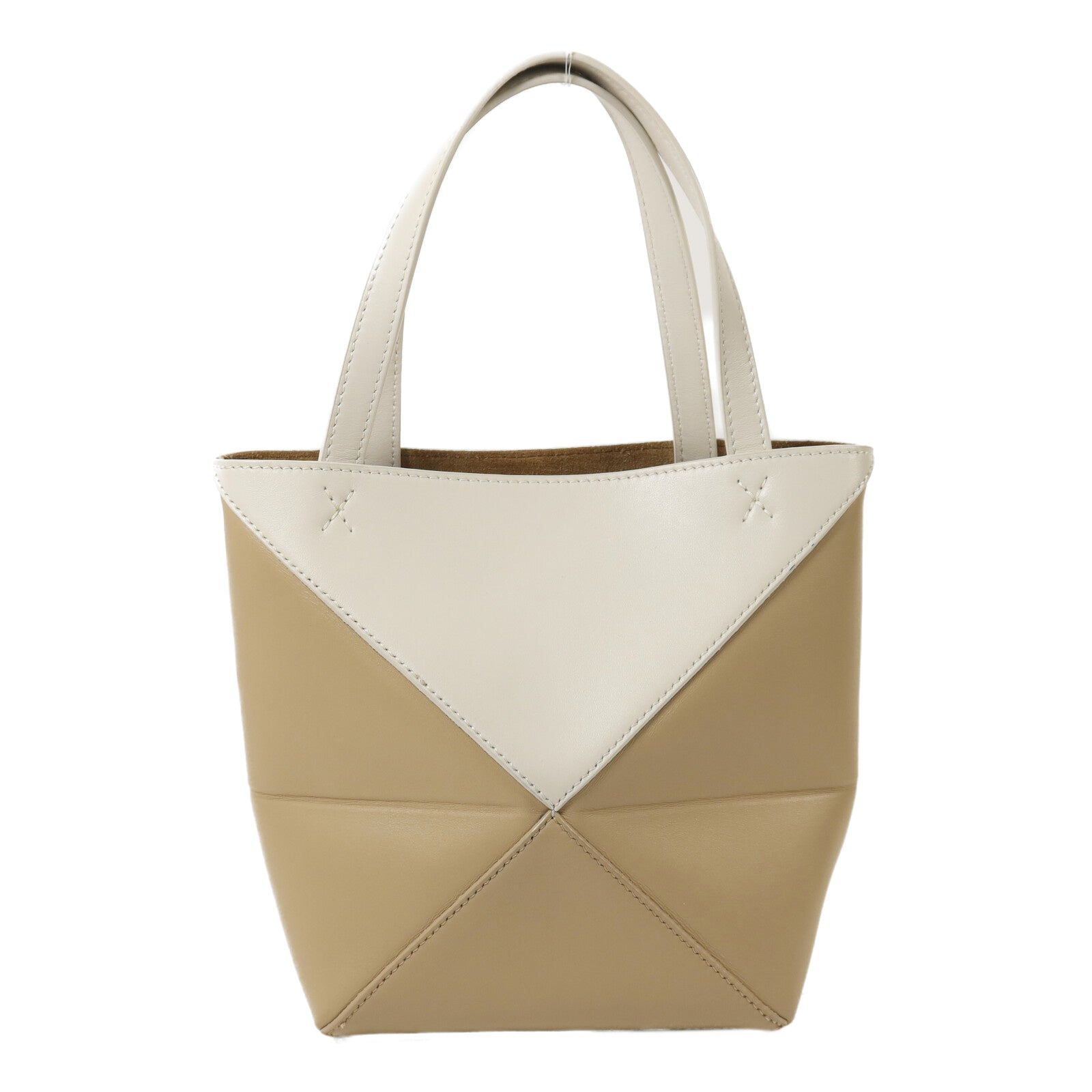 LOEWE 牛皮皮革Puzzle Fold Mini金扣手挽肩背兩用袋