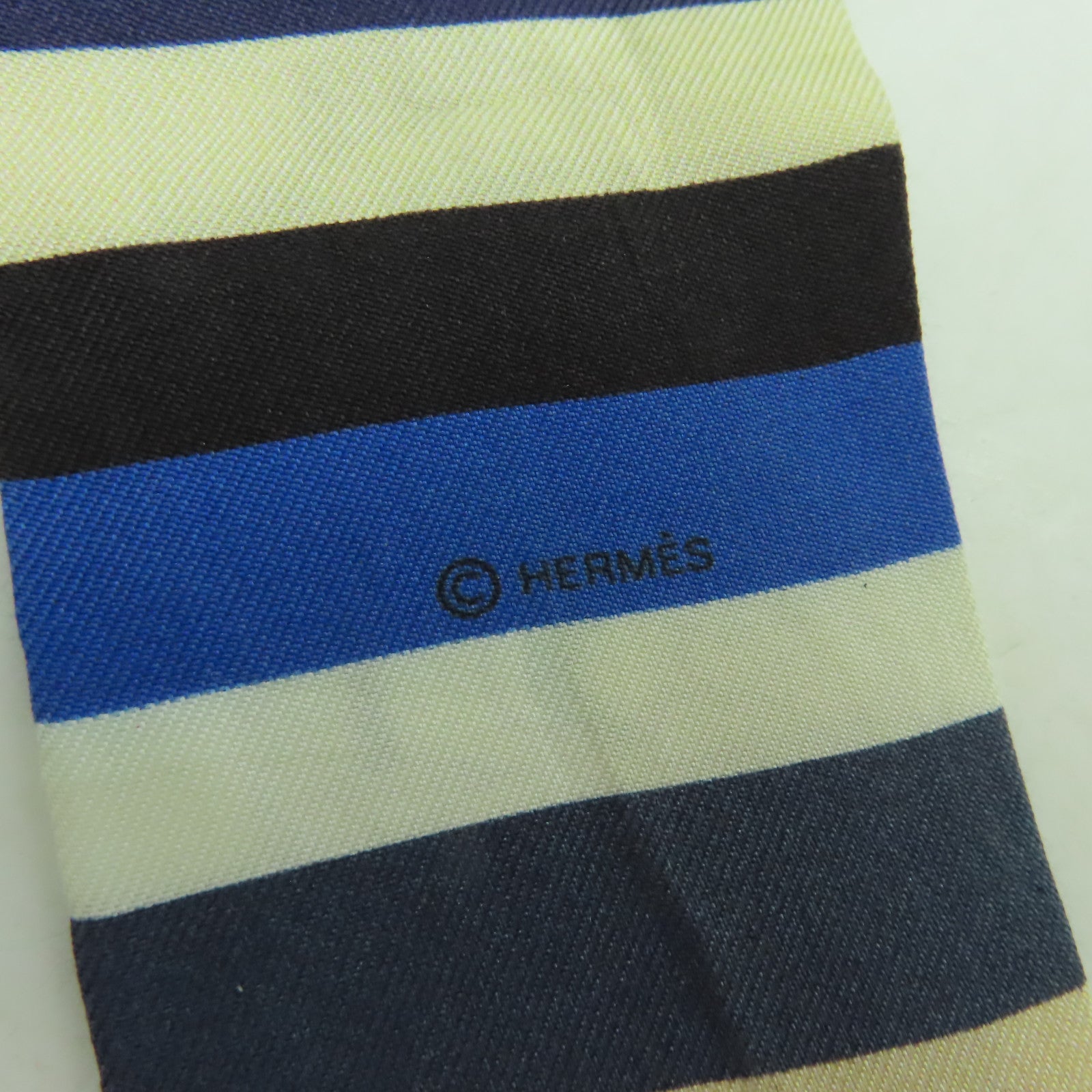 HERMES 【激減優惠】絲質Twilly絲巾藍色/彩色