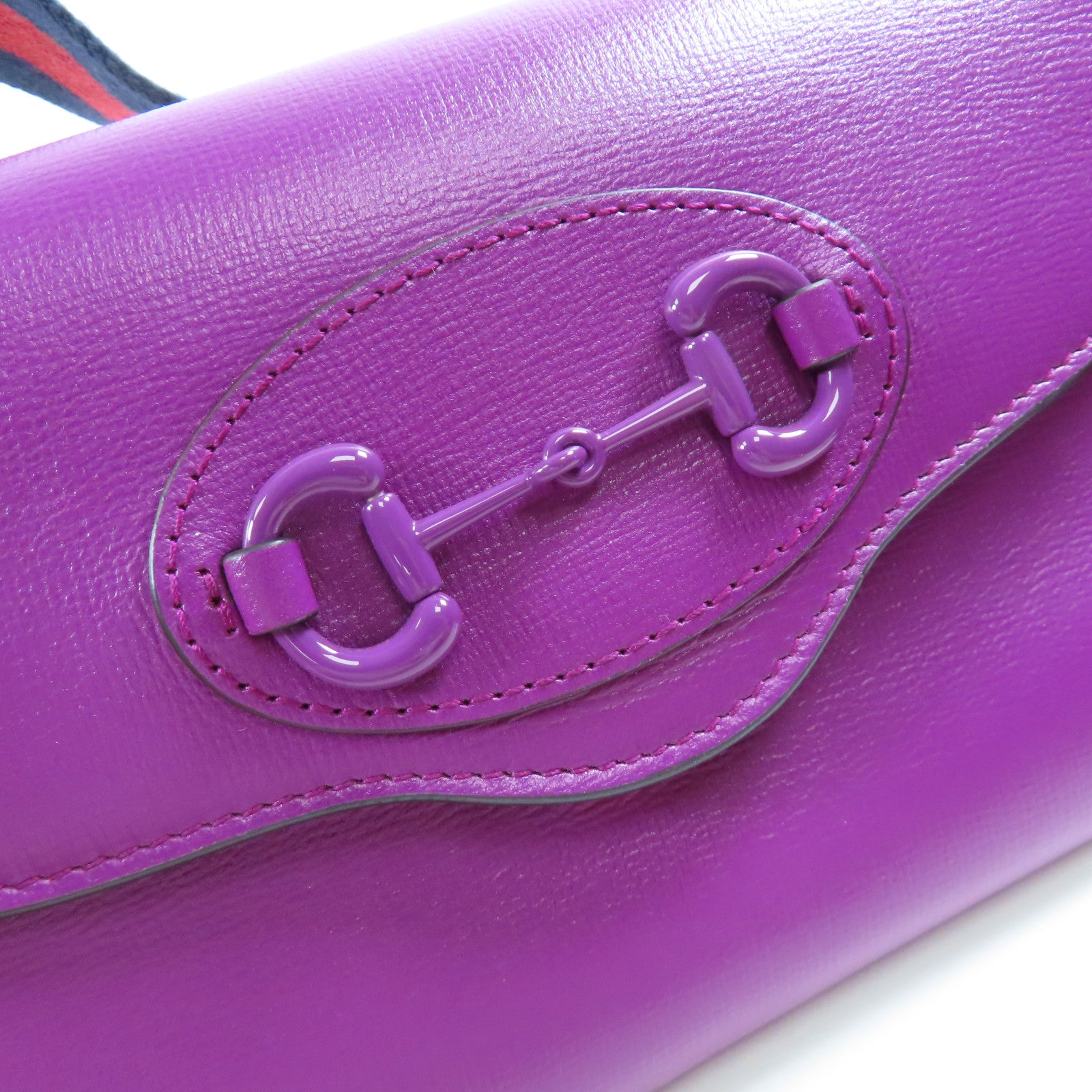 GUCCI 牛皮皮革Horsebit 1955金扣肩背袋