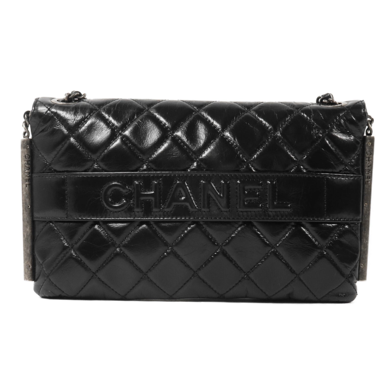 CHANEL 牛皮皮革Chain Shoulder鏈帶肩背袋