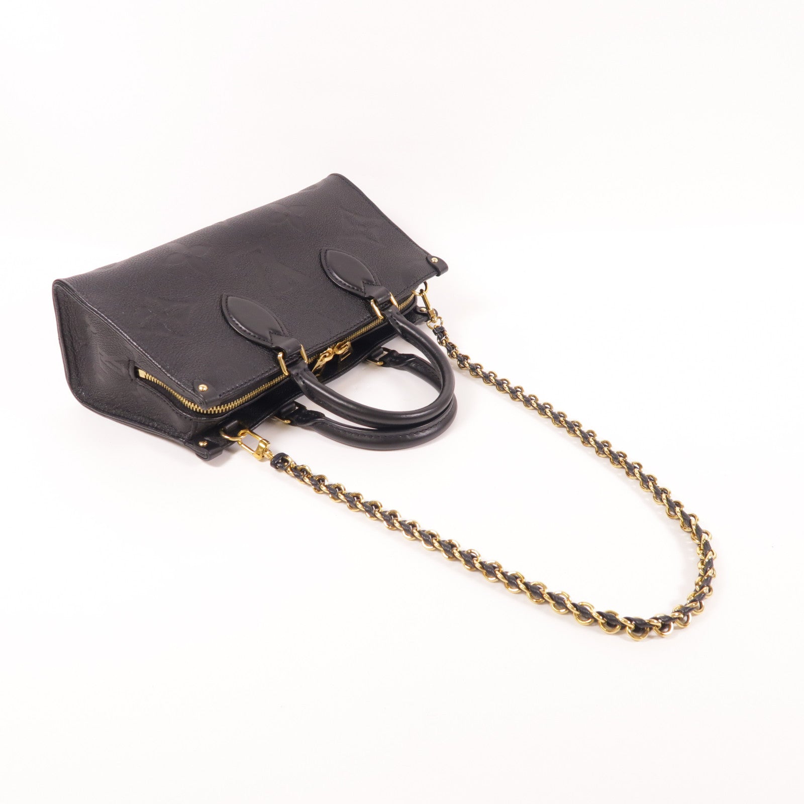 LOUIS VUITTON Monogram Empreinte OnTheGo East West金扣手挽肩背兩用袋