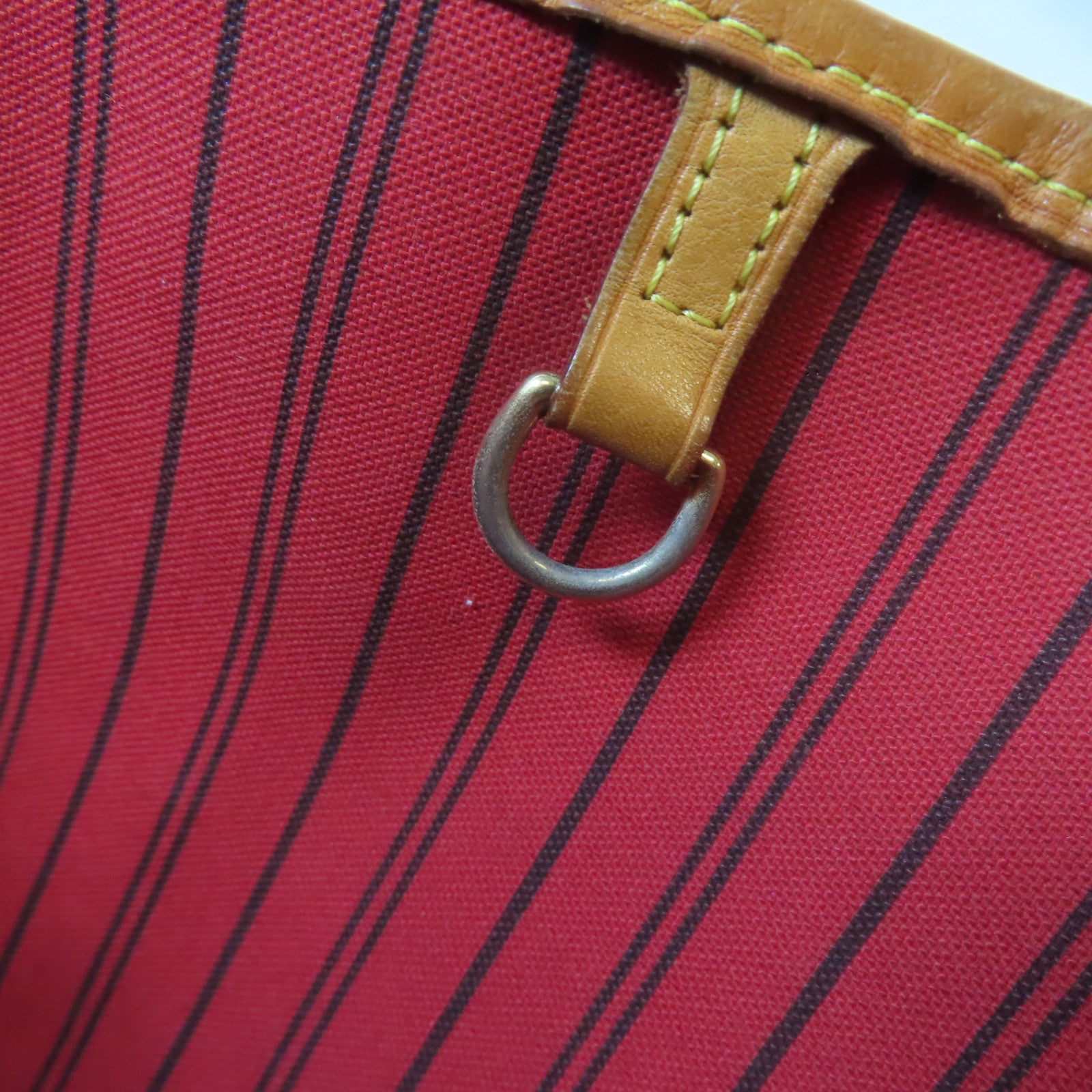 LOUIS VUITTON Monogram Neverfull MM金扣手挽袋啡色
