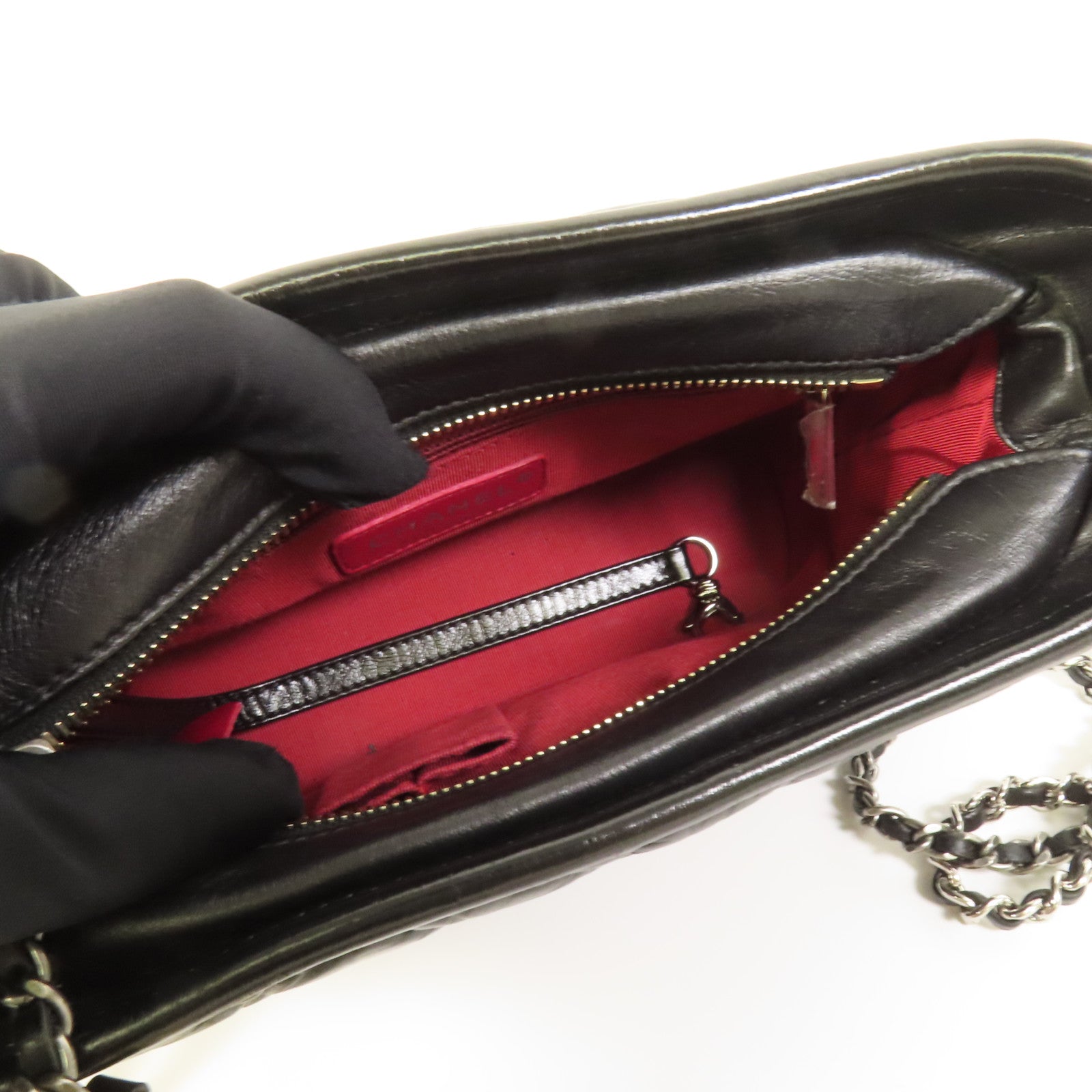 CHANEL 牛皮皮革Gabrielle Small鏈帶肩背袋