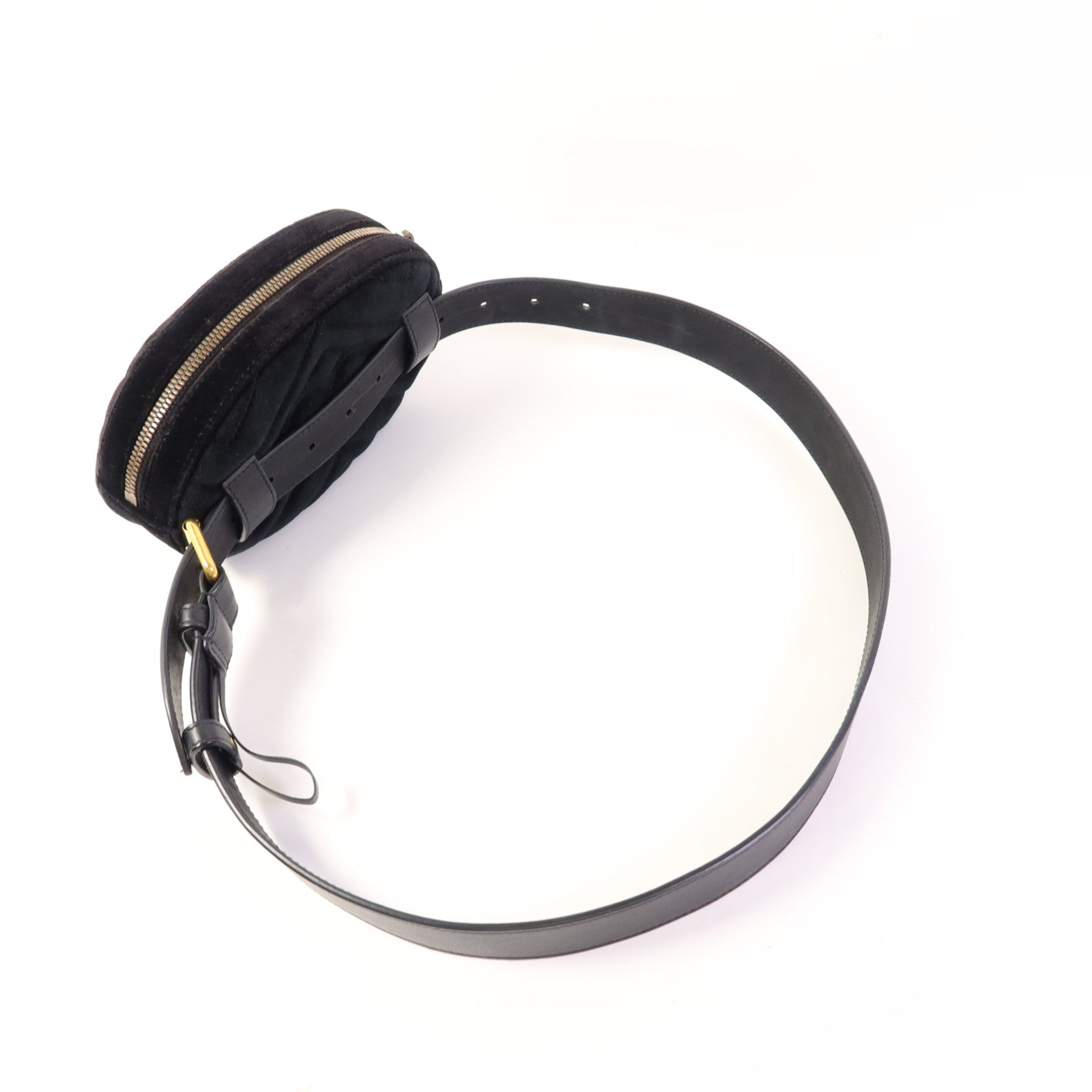 GUCCI 天鵝絨Waist Bag金扣腰包