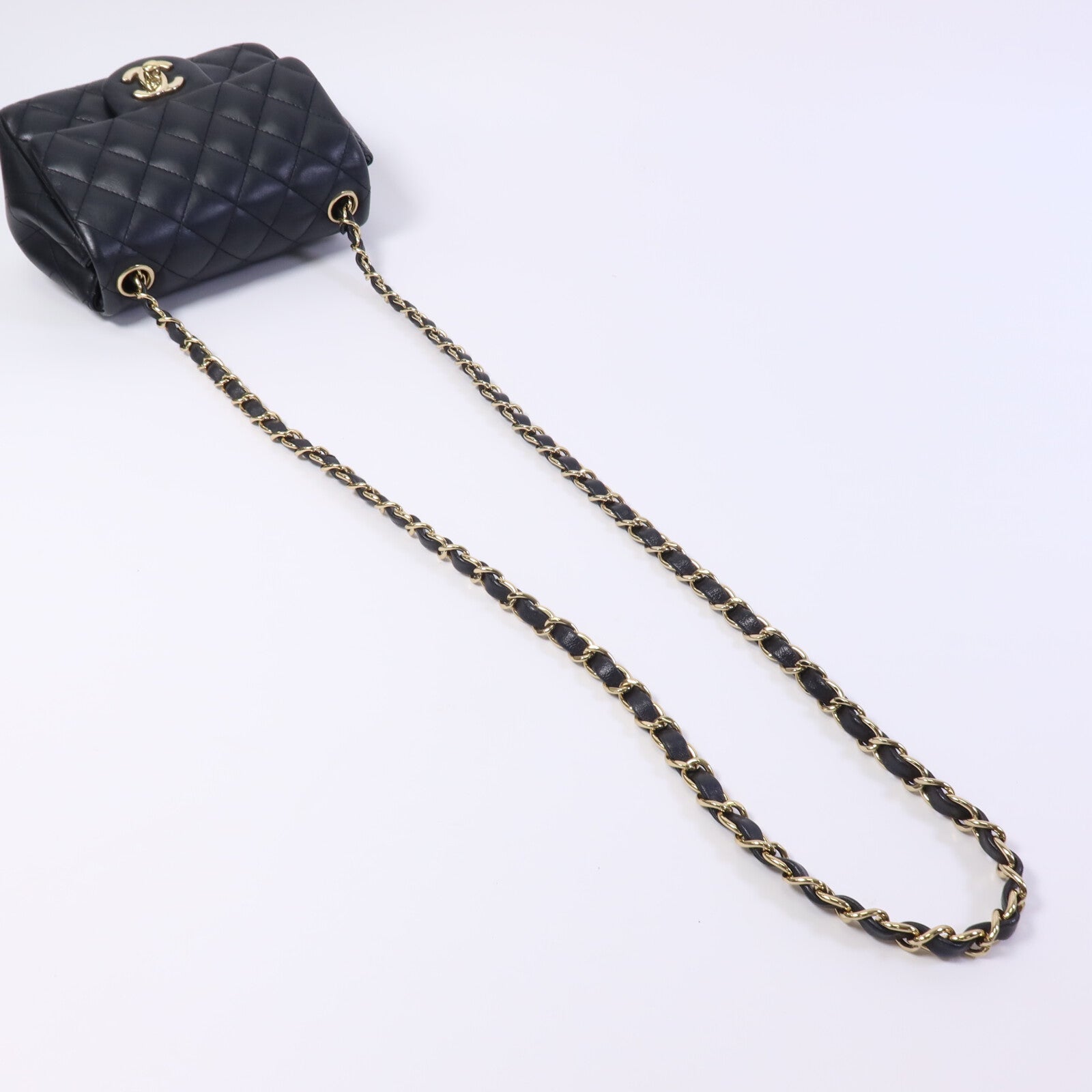 CHANEL 羊皮皮革Mini Classic 17鏈帶肩背袋