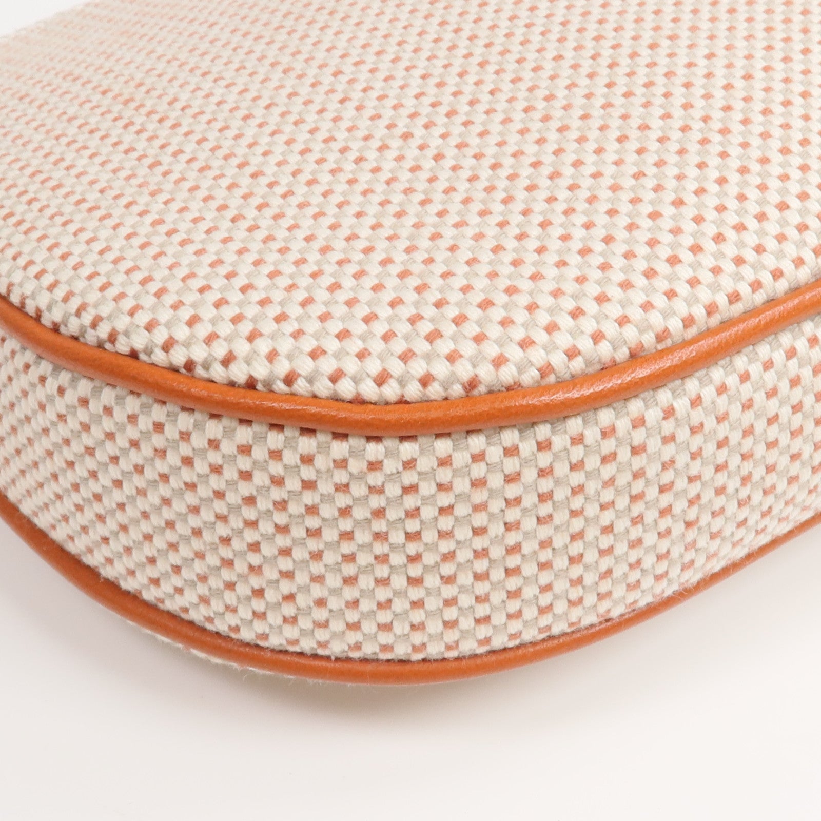 HERMES 帆布Echappee Case銀扣手拿包