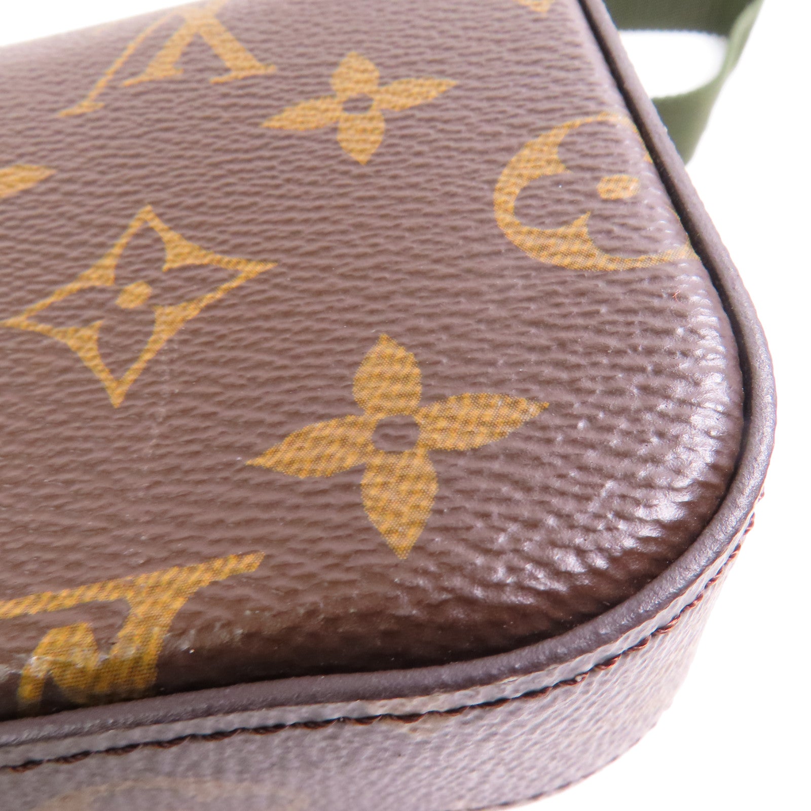 LOUIS VUITTON LV GHW Felicie Strap & Go Shoulder Bag M80091 Monogram Brown/Green