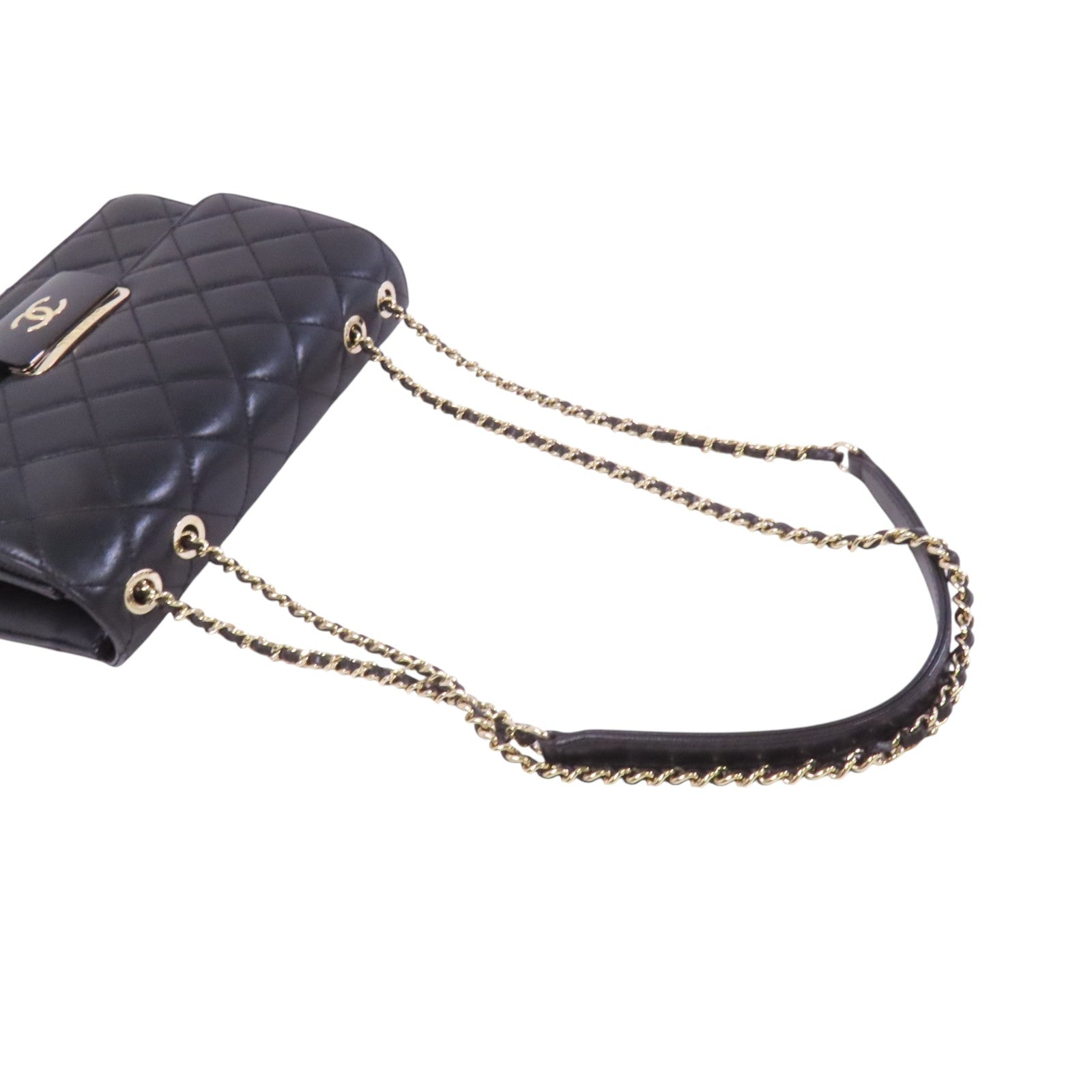 CHANEL 羊皮皮革Chain Shoulder Bag金扣鏈帶肩背袋