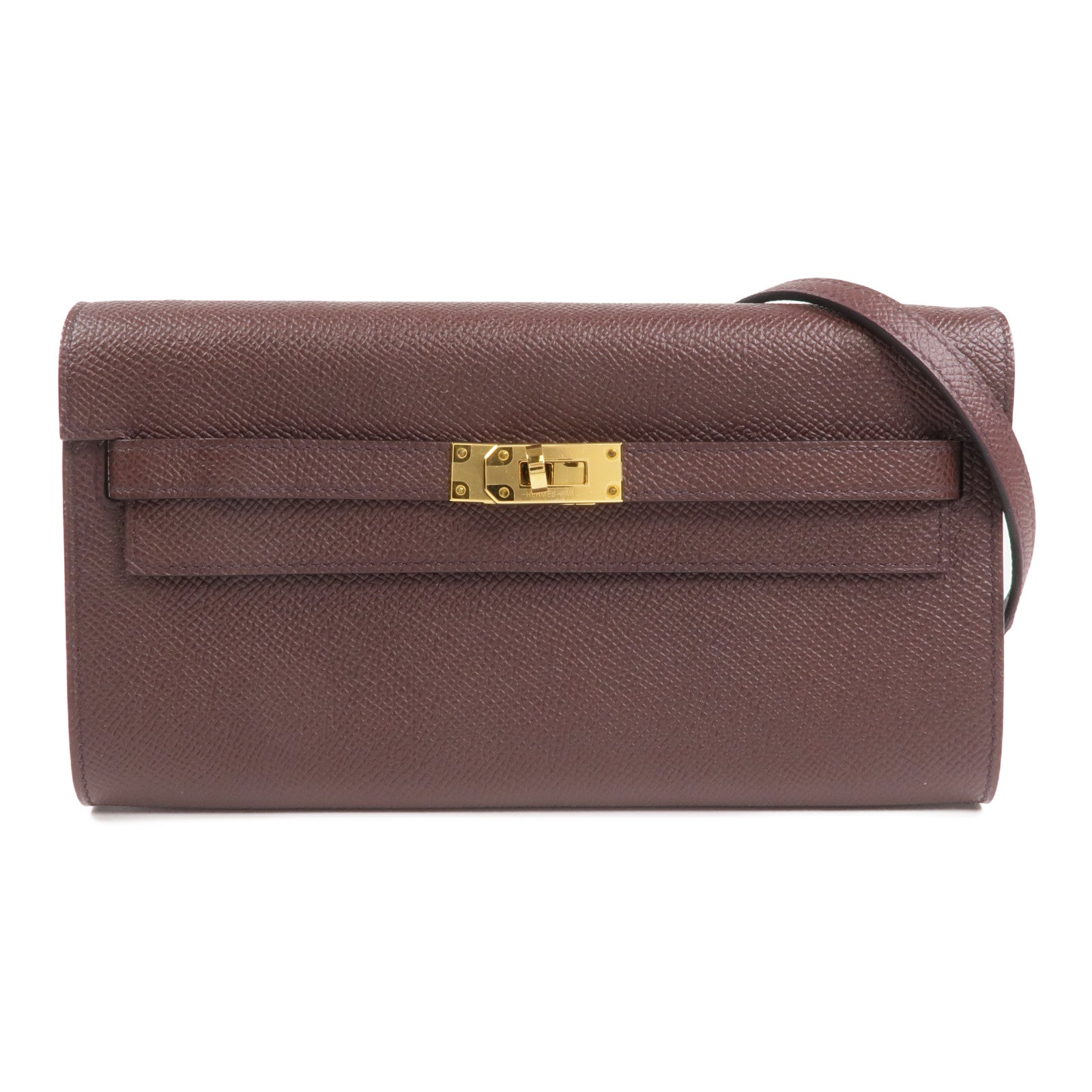 HERMES 【激減優惠】Epsom皮革Kelly To Go金扣肩背袋Rouge Sellier