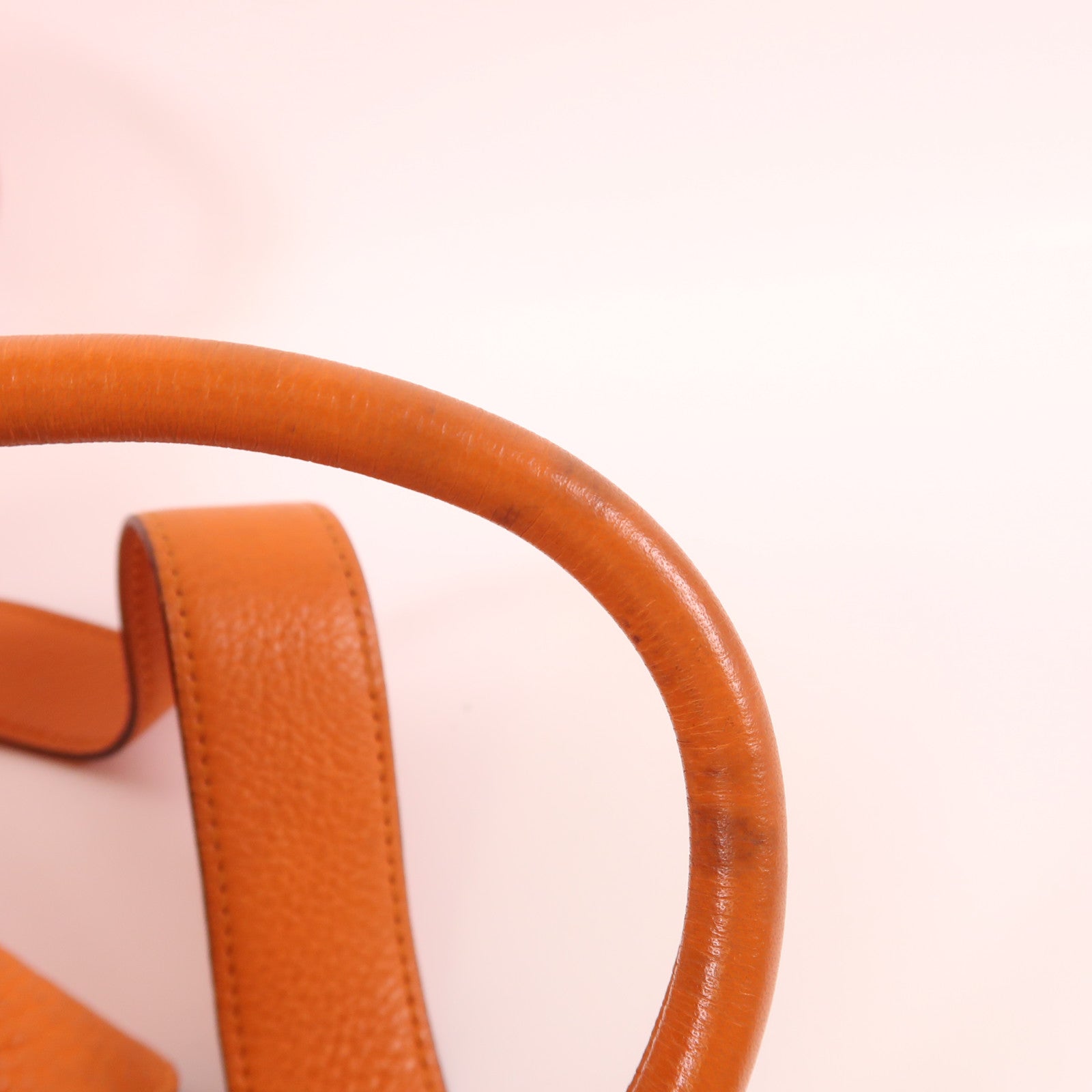 HERMES Clemence皮革Lindy 30銀扣手挽肩背兩用袋Orange