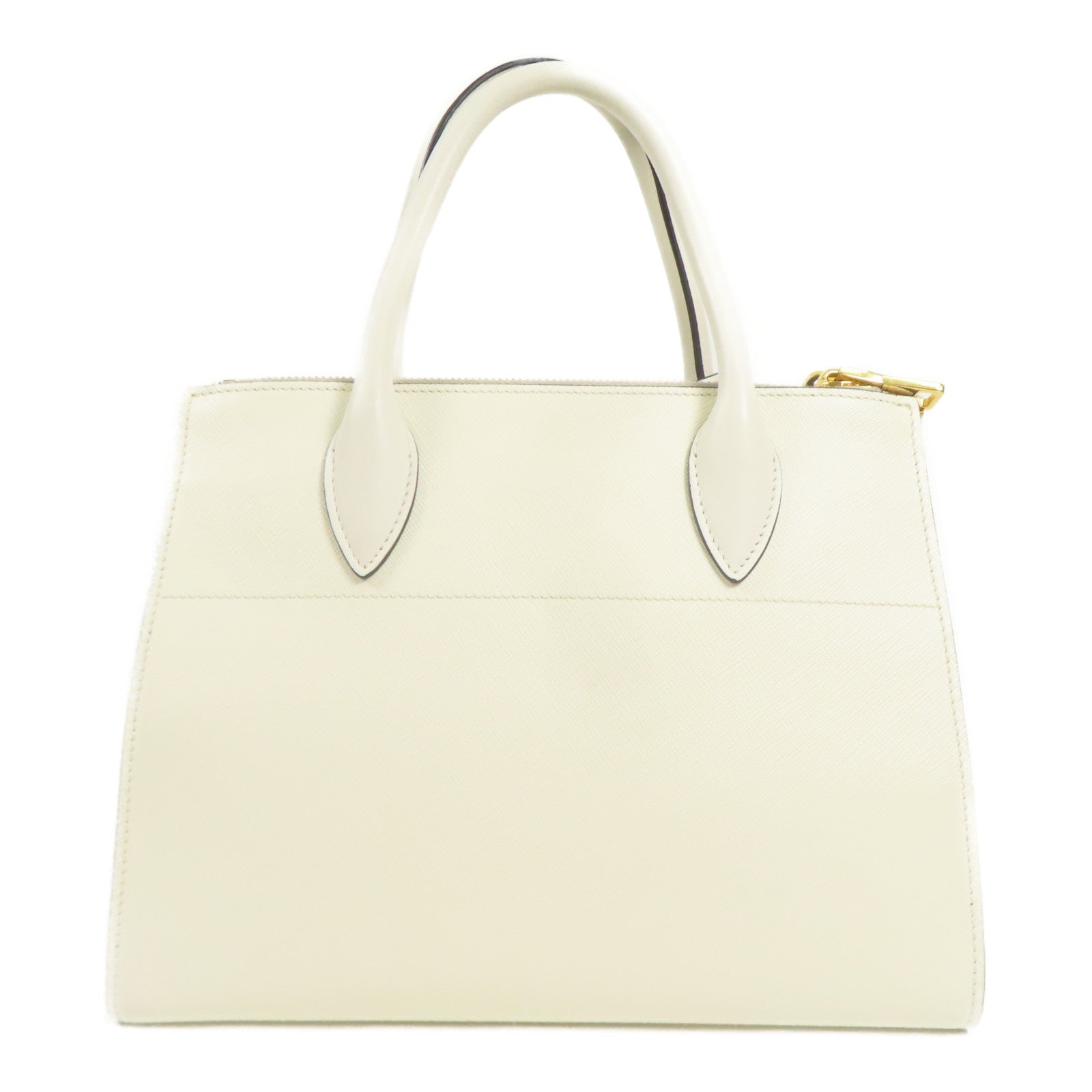 PRADA GHW 2way Shoulder Bag Calfskin Leather White