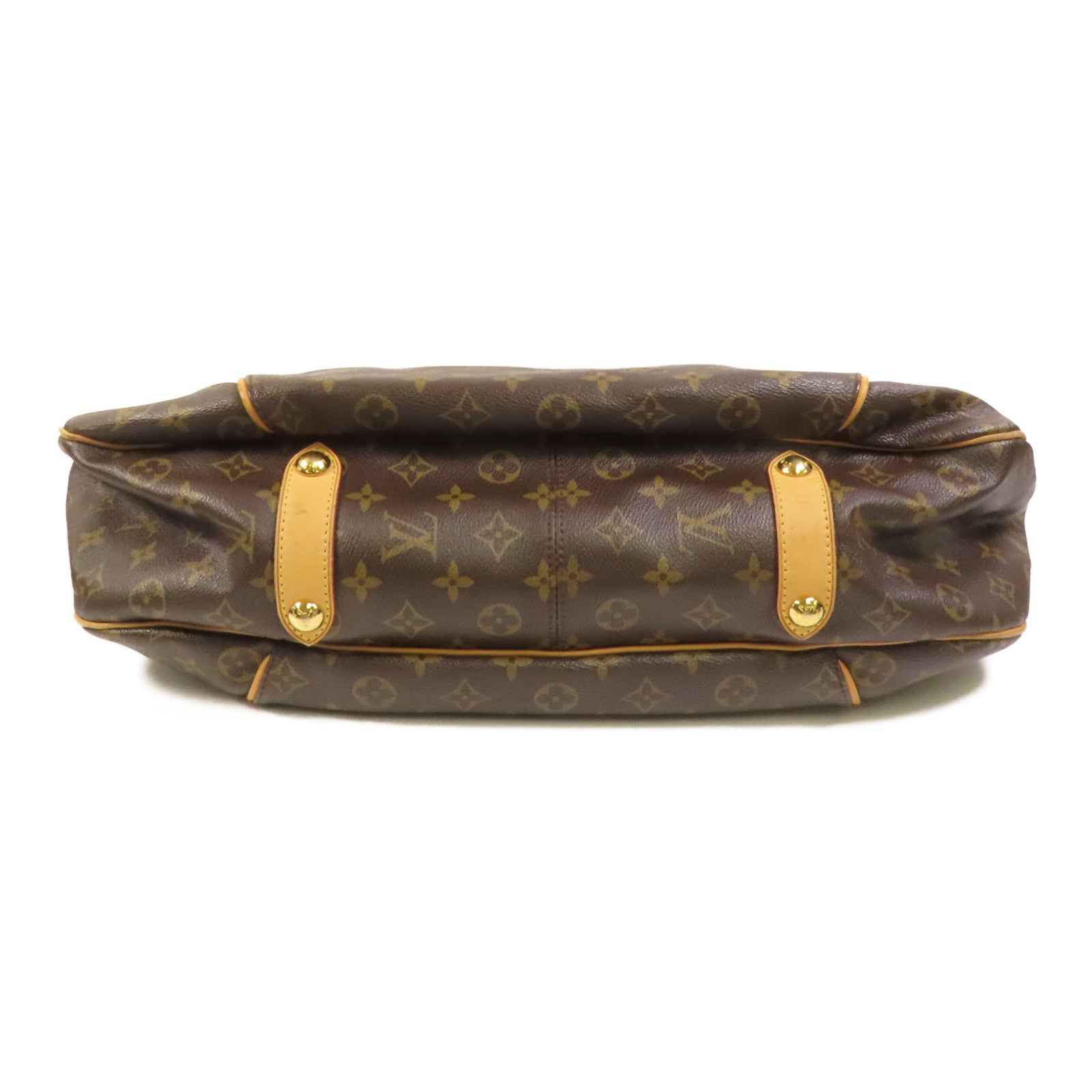 LOUIS VUITTON Monogram Galliera PM金扣肩背袋棕色