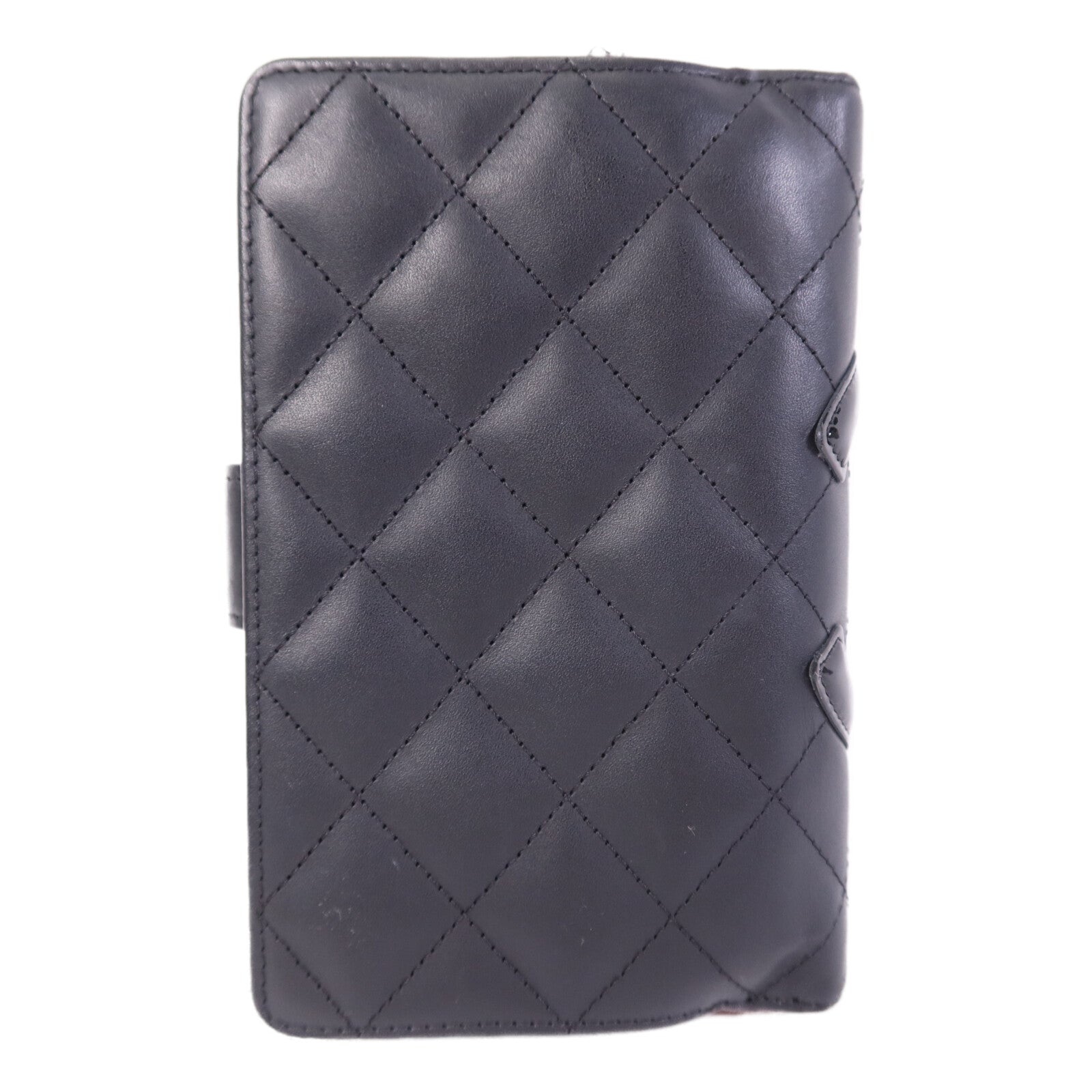 CHANEL 牛皮皮革Cambon Wallet銀扣錢包