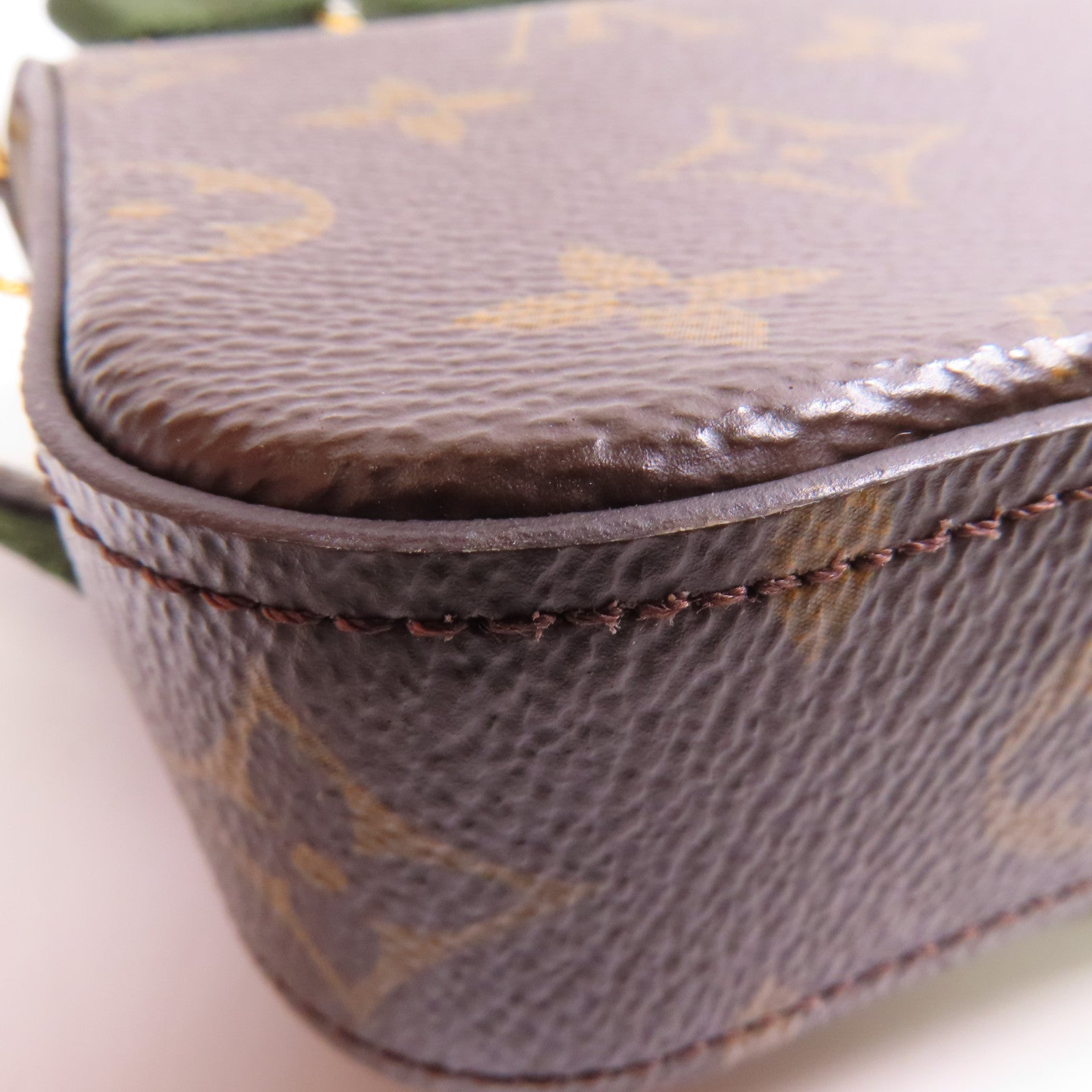 LOUIS VUITTON LV GHW Felicie Strap & Go Shoulder Bag M80091 Monogram Brown/Green