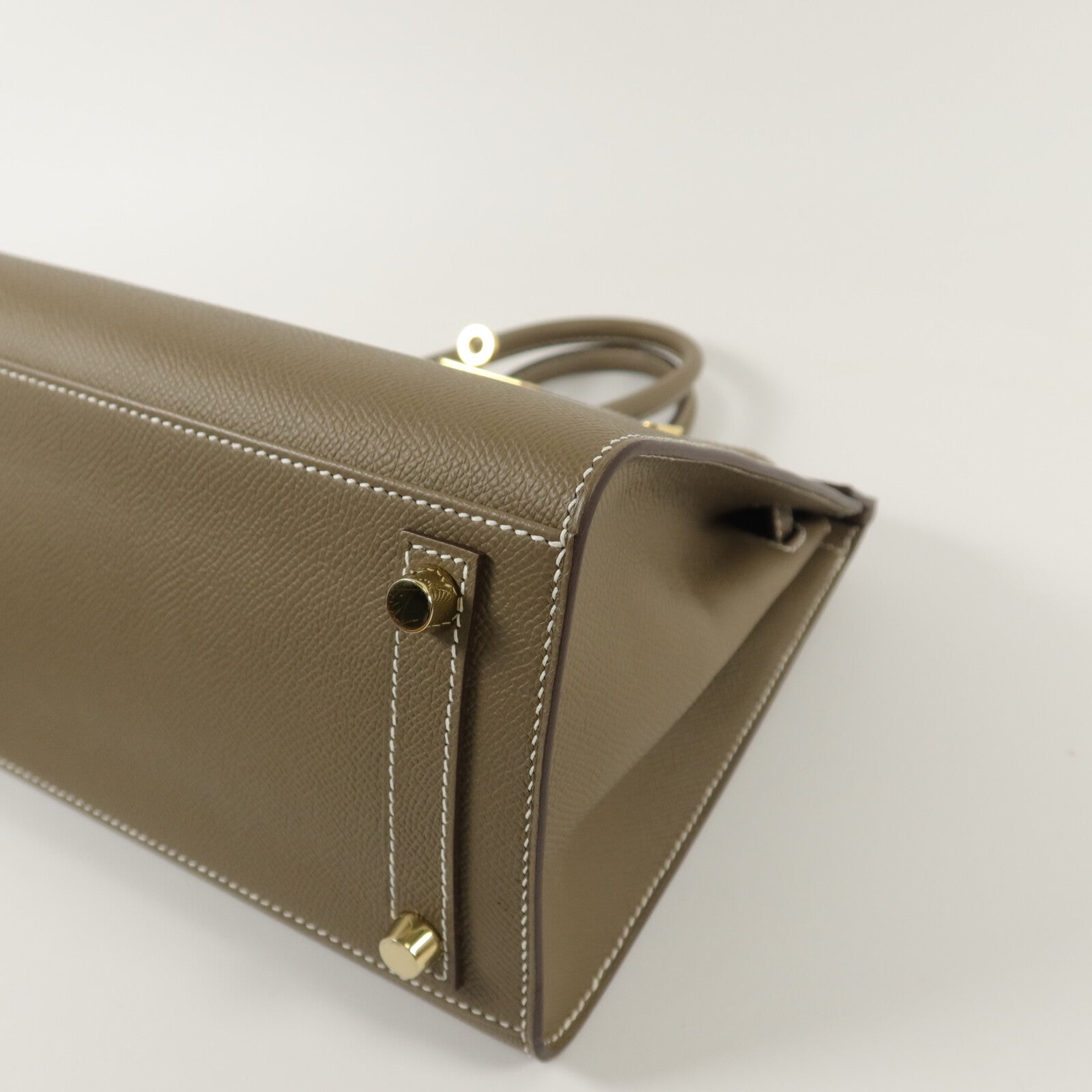HERMES Epsom皮革Birkin 25手挽袋Etoupe