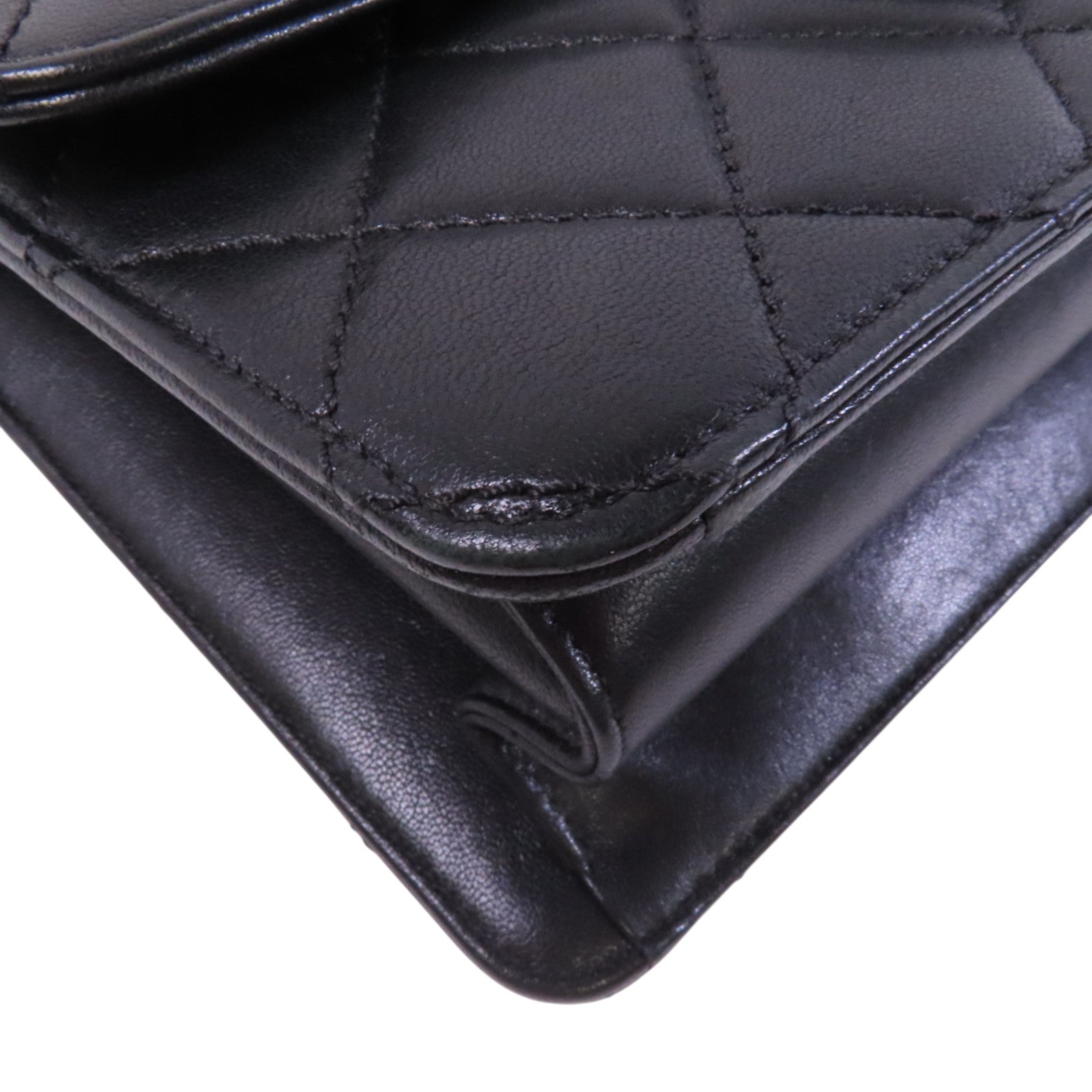 CHANEL 羊皮皮革Chain Shoulder Bag金扣鏈帶肩背袋