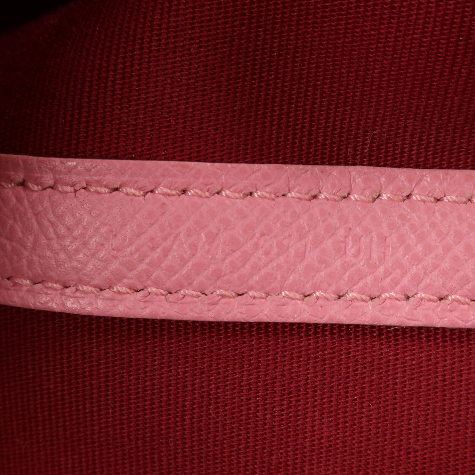 HERMES 帆布GardenParty PM手挽袋Pink/Ruby