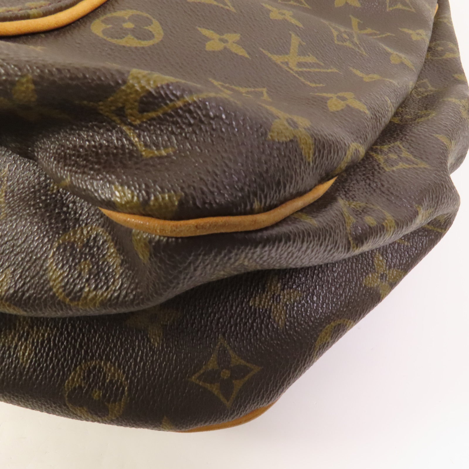 LOUIS VUITTON Monogram Galliera PM金扣肩背袋棕色