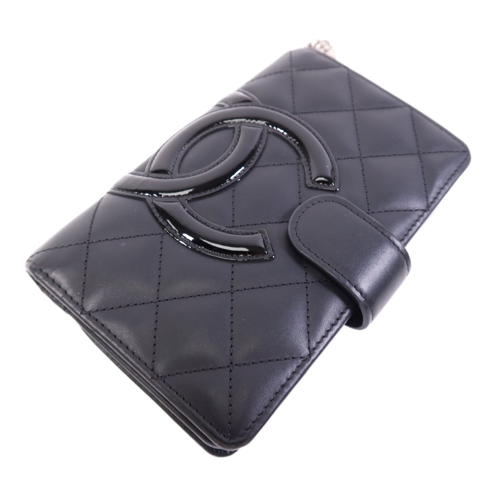 CHANEL 牛皮皮革Cambon Wallet銀扣錢包