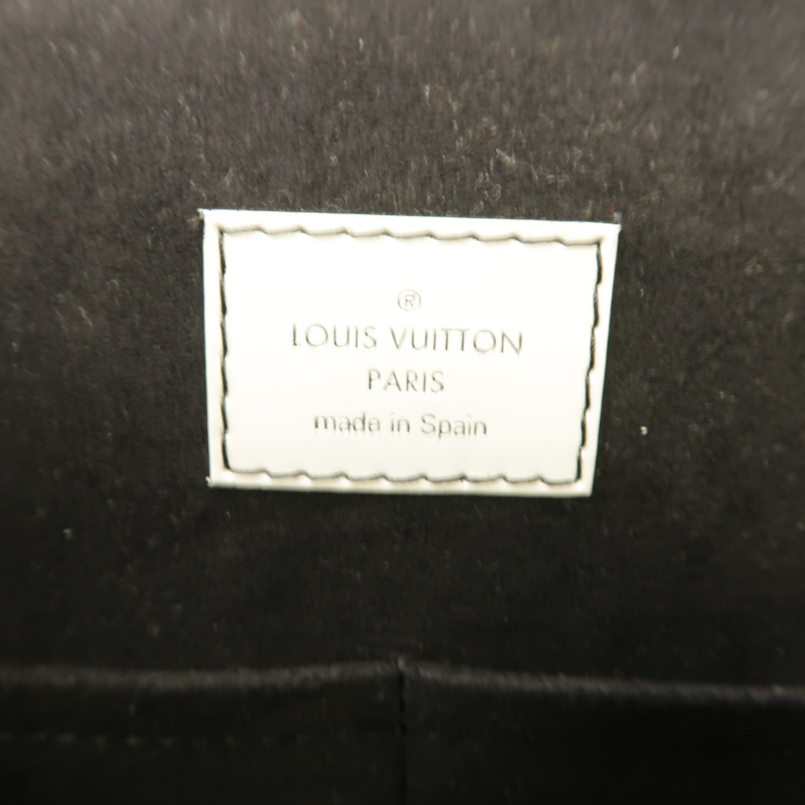 LOUIS VUITTON Epi Cluny銀扣手挽肩背兩用袋白色/黑色