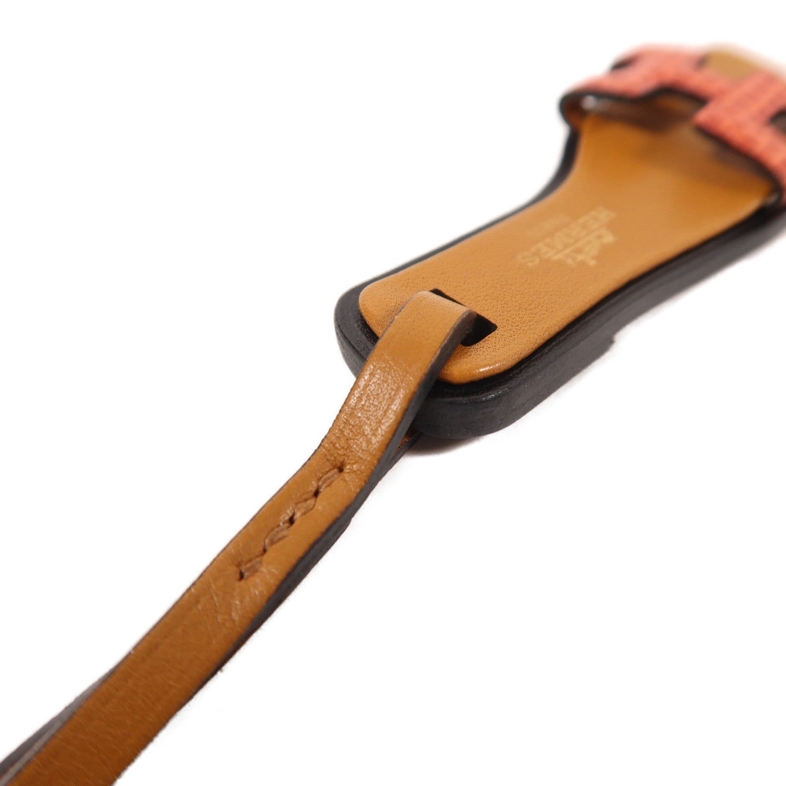 HERMES 蜥蝪皮革/牛皮皮革Oran Nano Charm掛飾